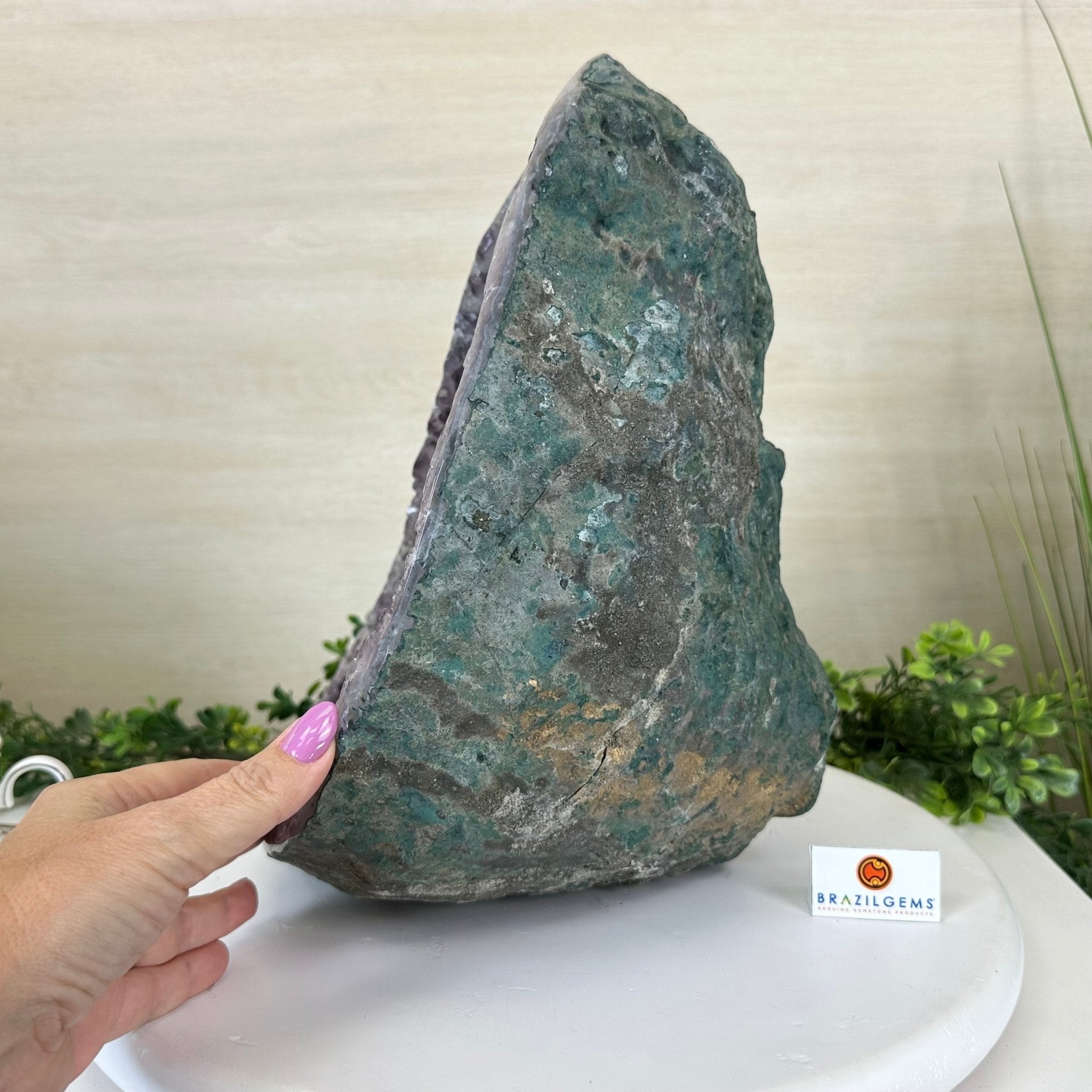 Extra Quality Brazilian Amethyst Cone, 9.9 lbs & 12.5" Tall, Model 5619AM - 012 - Brazil GemsBrazil GemsExtra Quality Brazilian Amethyst Cone, 9.9 lbs & 12.5" Tall, Model 5619AM - 012Crystal Cones5619AM - 012