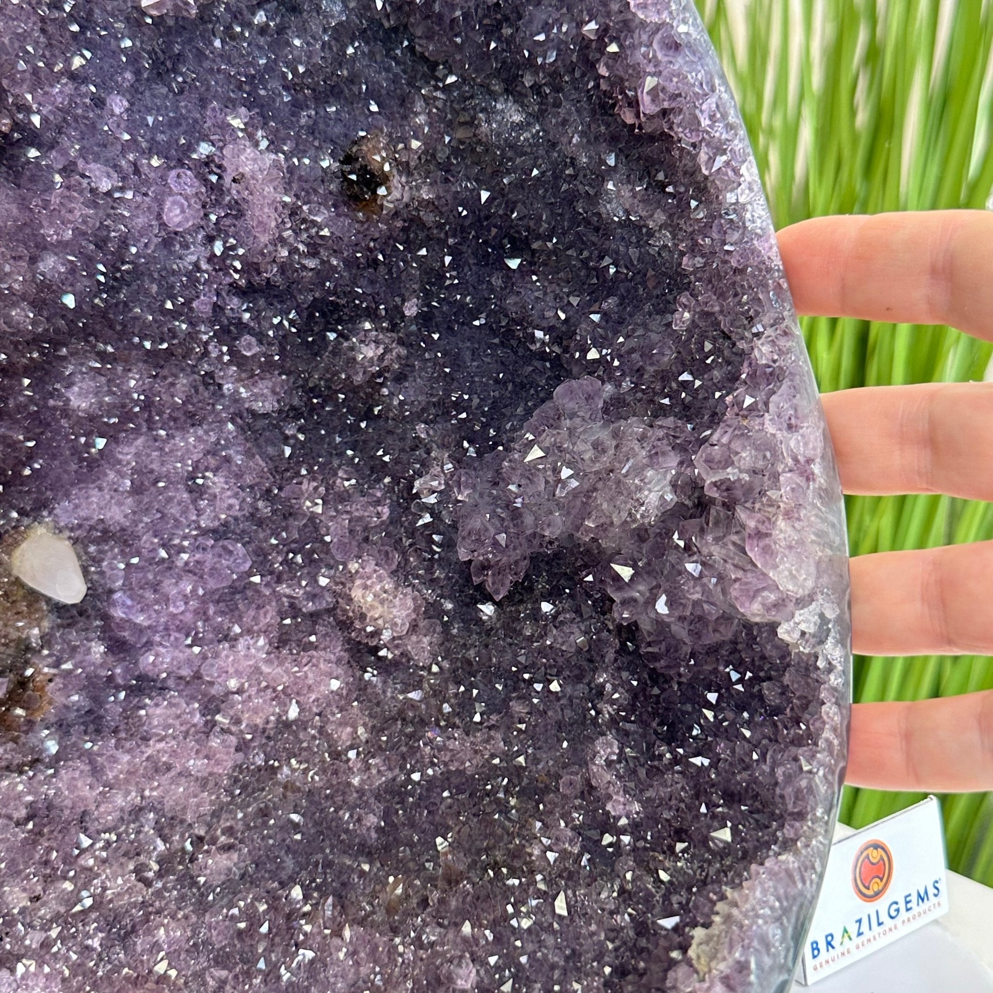 Extra Quality Brazilian Amethyst Cone, 9.9 lbs & 12.5" Tall, Model 5619AM - 012 - Brazil GemsBrazil GemsExtra Quality Brazilian Amethyst Cone, 9.9 lbs & 12.5" Tall, Model 5619AM - 012Crystal Cones5619AM - 012