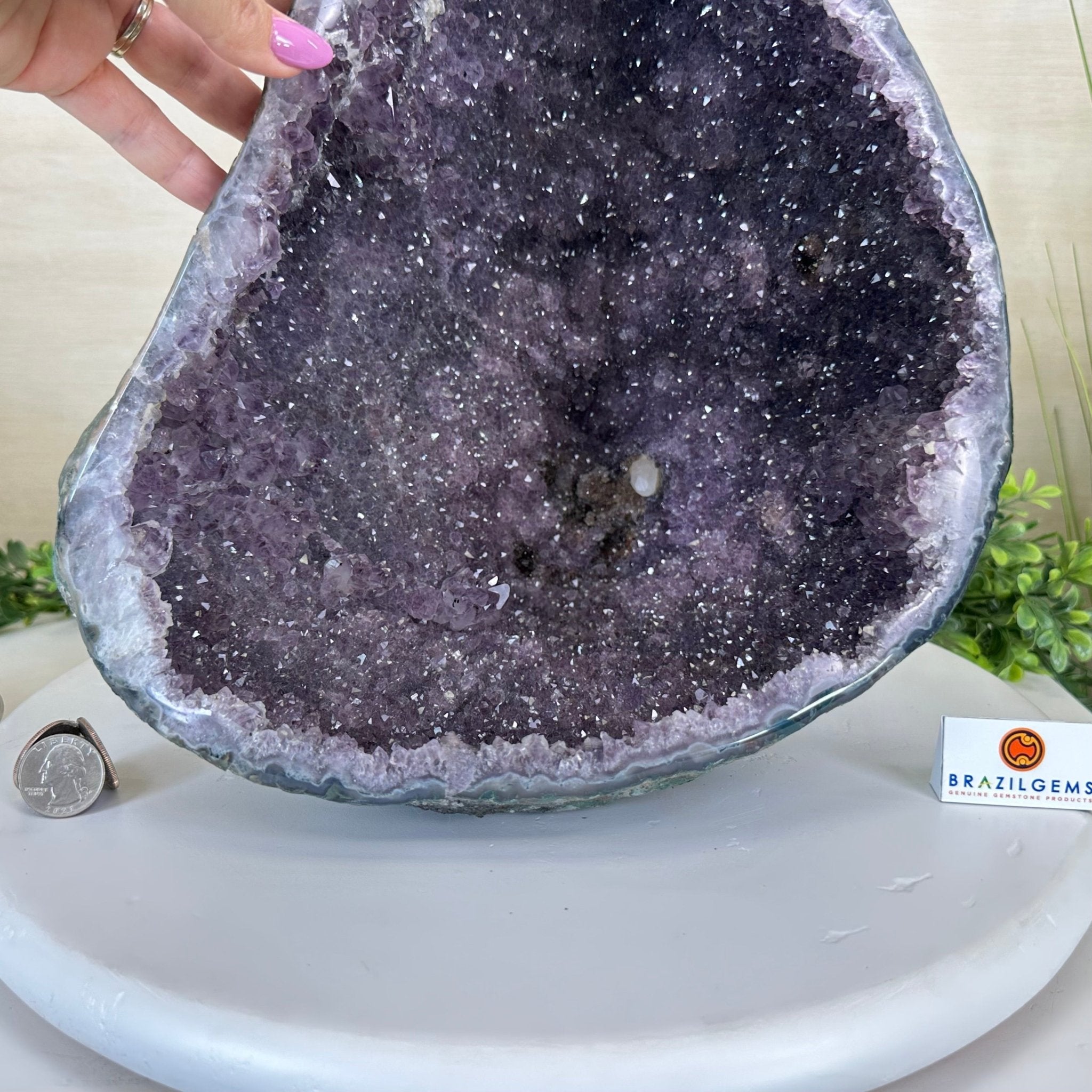Extra Quality Brazilian Amethyst Cone, 9.9 lbs & 12.5" Tall, Model 5619AM - 012 - Brazil GemsBrazil GemsExtra Quality Brazilian Amethyst Cone, 9.9 lbs & 12.5" Tall, Model 5619AM - 012Crystal Cones5619AM - 012