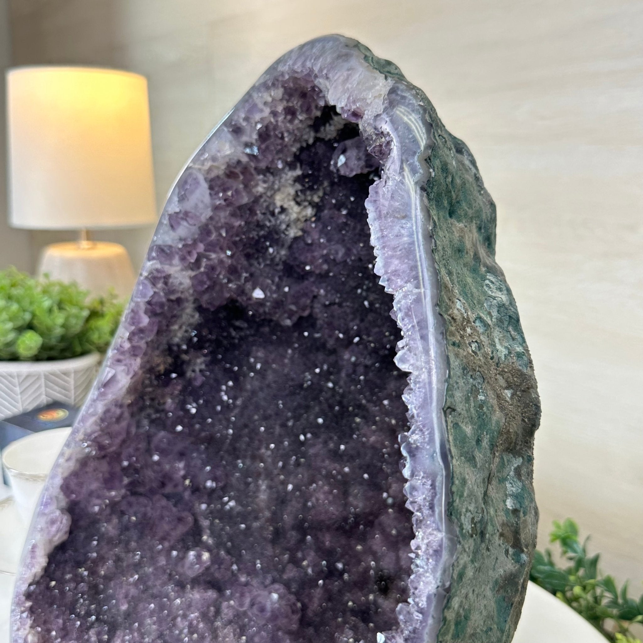 Extra Quality Brazilian Amethyst Cone, 9.9 lbs & 12.5" Tall, Model 5619AM - 012 - Brazil GemsBrazil GemsExtra Quality Brazilian Amethyst Cone, 9.9 lbs & 12.5" Tall, Model 5619AM - 012Crystal Cones5619AM - 012