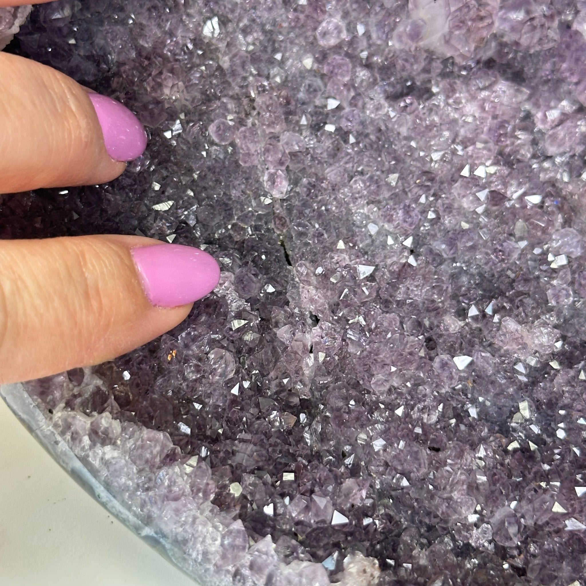 Extra Quality Brazilian Amethyst Cone, 9.9 lbs & 12.5" Tall, Model 5619AM - 012 - Brazil GemsBrazil GemsExtra Quality Brazilian Amethyst Cone, 9.9 lbs & 12.5" Tall, Model 5619AM - 012Crystal Cones5619AM - 012