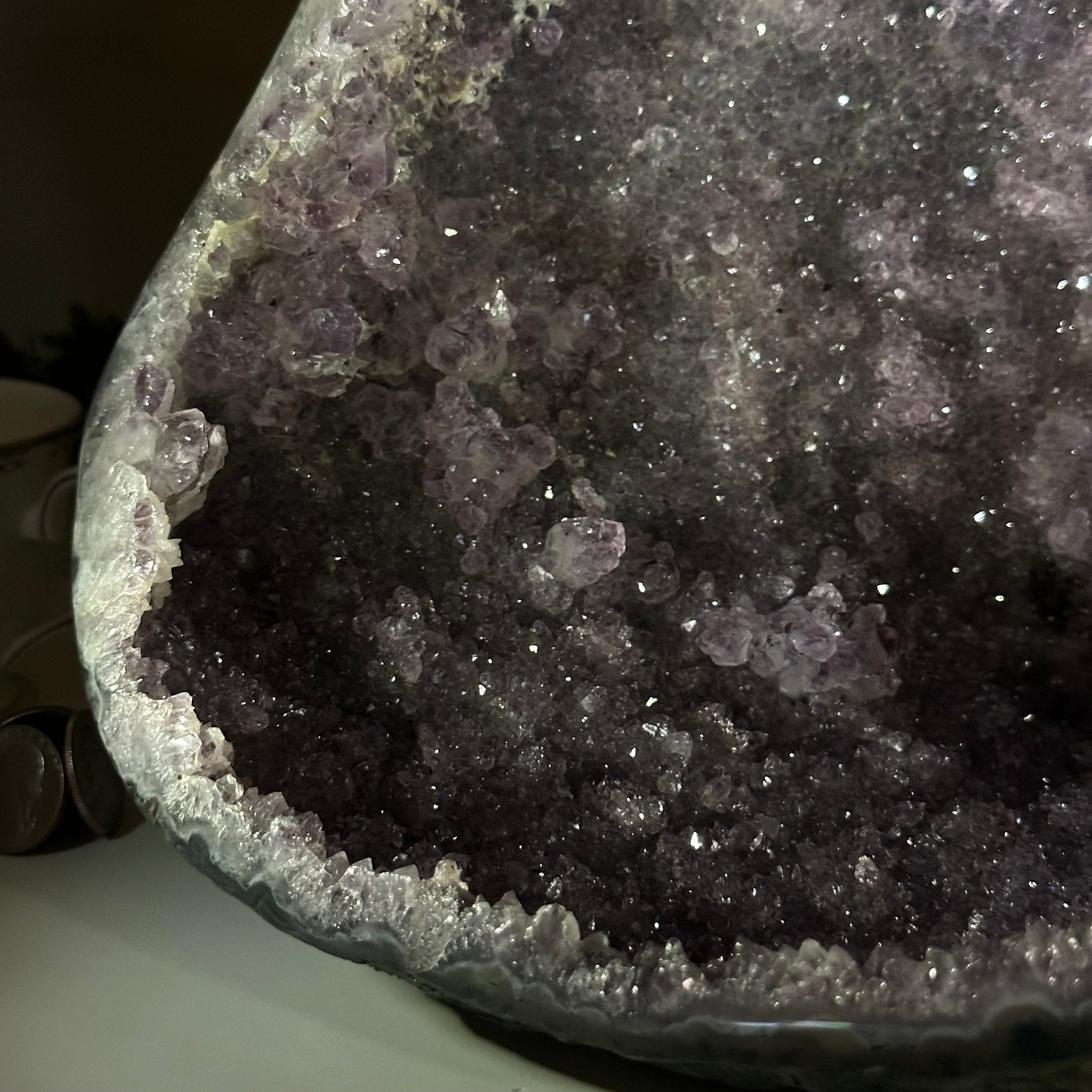 Extra Quality Brazilian Amethyst Cone, 9.9 lbs & 12.5" Tall, Model 5619AM - 012 - Brazil GemsBrazil GemsExtra Quality Brazilian Amethyst Cone, 9.9 lbs & 12.5" Tall, Model 5619AM - 012Crystal Cones5619AM - 012