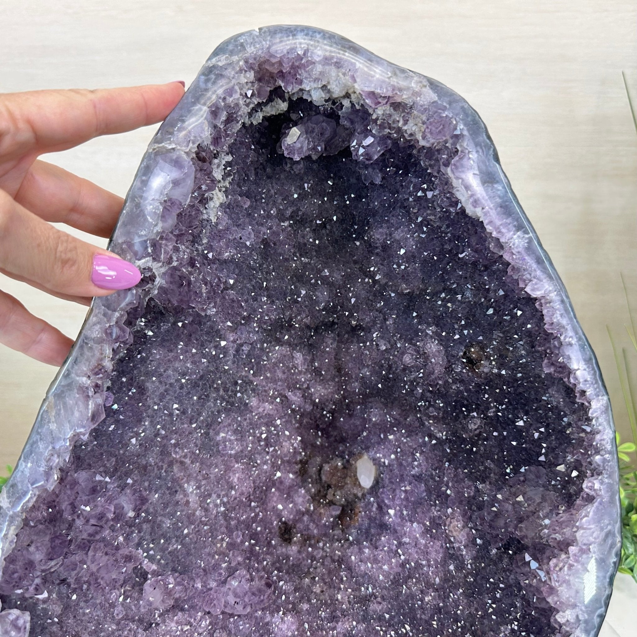 Extra Quality Brazilian Amethyst Cone, 9.9 lbs & 12.5" Tall, Model 5619AM - 012 - Brazil GemsBrazil GemsExtra Quality Brazilian Amethyst Cone, 9.9 lbs & 12.5" Tall, Model 5619AM - 012Crystal Cones5619AM - 012