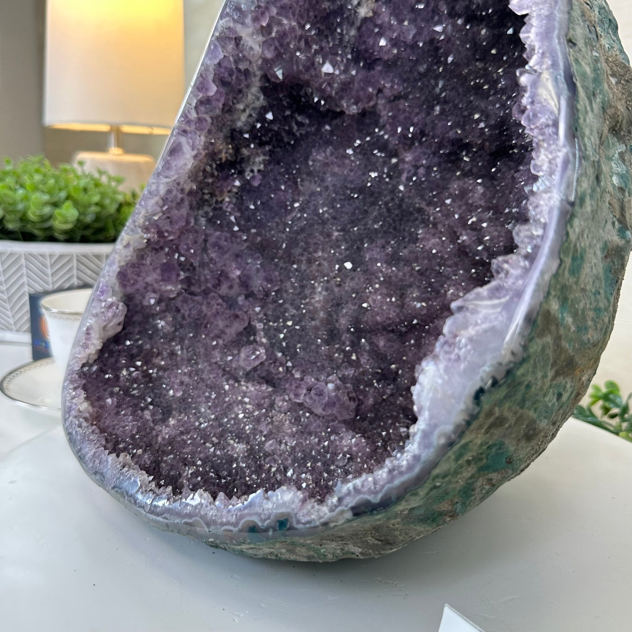 Extra Quality Brazilian Amethyst Cone, 9.9 lbs & 12.5" Tall, Model 5619AM - 012 - Brazil GemsBrazil GemsExtra Quality Brazilian Amethyst Cone, 9.9 lbs & 12.5" Tall, Model 5619AM - 012Crystal Cones5619AM - 012