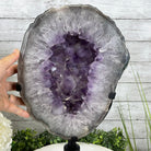 Extra Quality Brazilian Amethyst Crystal on a Rotating Stand, 24.4 lbs & 17.2" tall Model #5604-0084 by Brazil Gems - Brazil GemsBrazil GemsExtra Quality Brazilian Amethyst Crystal on a Rotating Stand, 24.4 lbs & 17.2" tall Model #5604-0084 by Brazil GemsPortals on Rotating Bases5604-0084