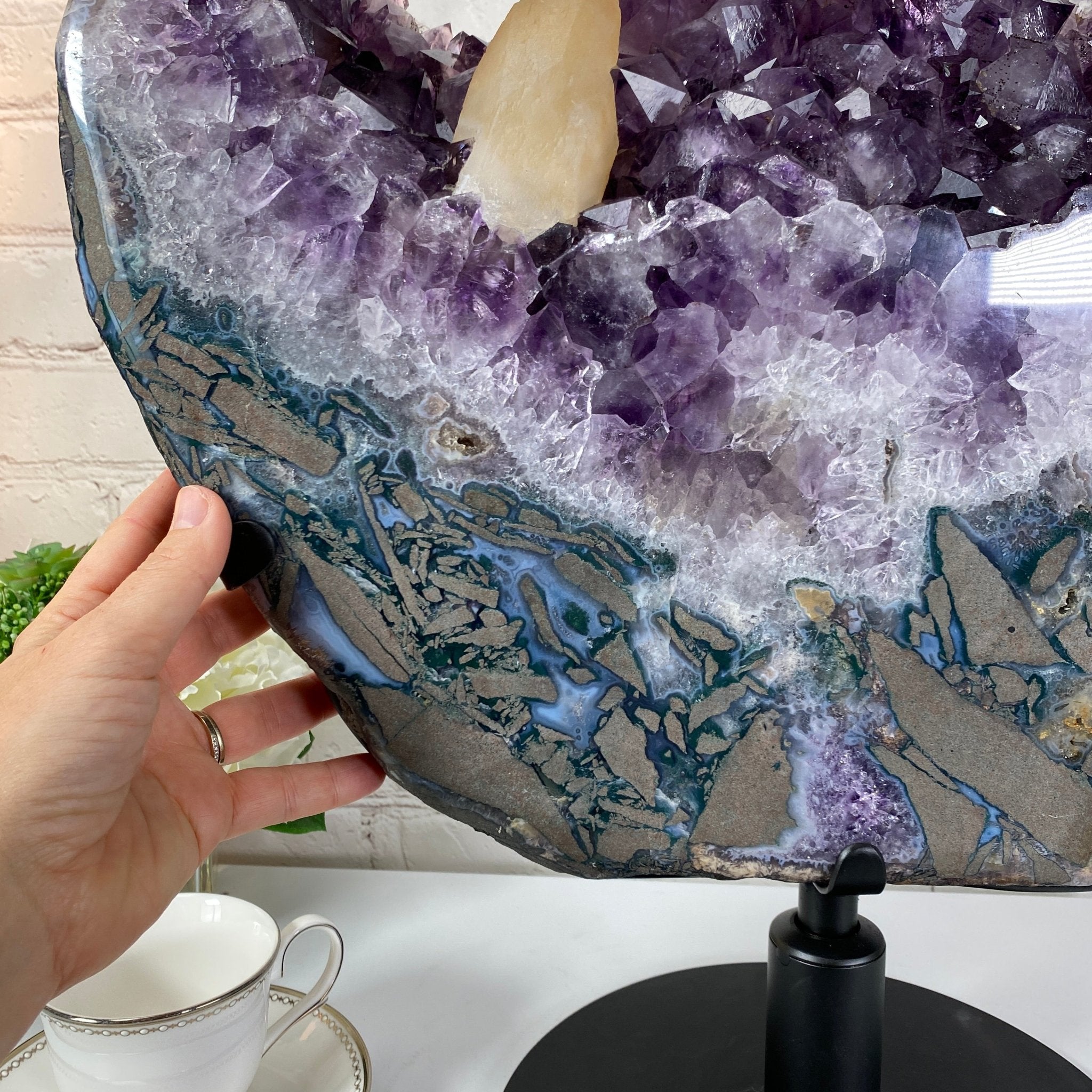 Extra Quality Brazilian Amethyst Crystal Portal on Rotating Stand, 71.2 lbs & 22.5" tall Model #5604-0033 by Brazil Gems - Brazil GemsBrazil GemsExtra Quality Brazilian Amethyst Crystal Portal on Rotating Stand, 71.2 lbs & 22.5" tall Model #5604-0033 by Brazil GemsPortals on Rotating Bases5604-0033