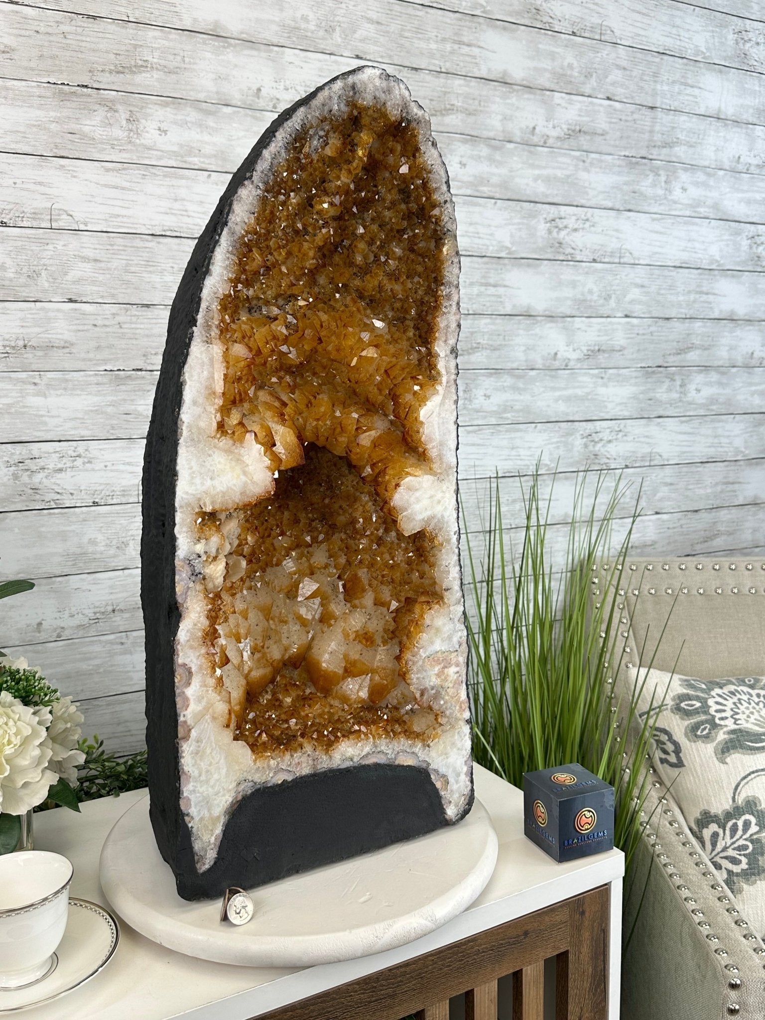 Extra Quality Citrine Cathedral, 103.9 lbs & 26.5" Tall #5603-0309 by Brazil Gems® - Brazil GemsBrazil GemsExtra Quality Citrine Cathedral, 103.9 lbs & 26.5" Tall #5603-0309 by Brazil Gems®Cathedrals5603-0309