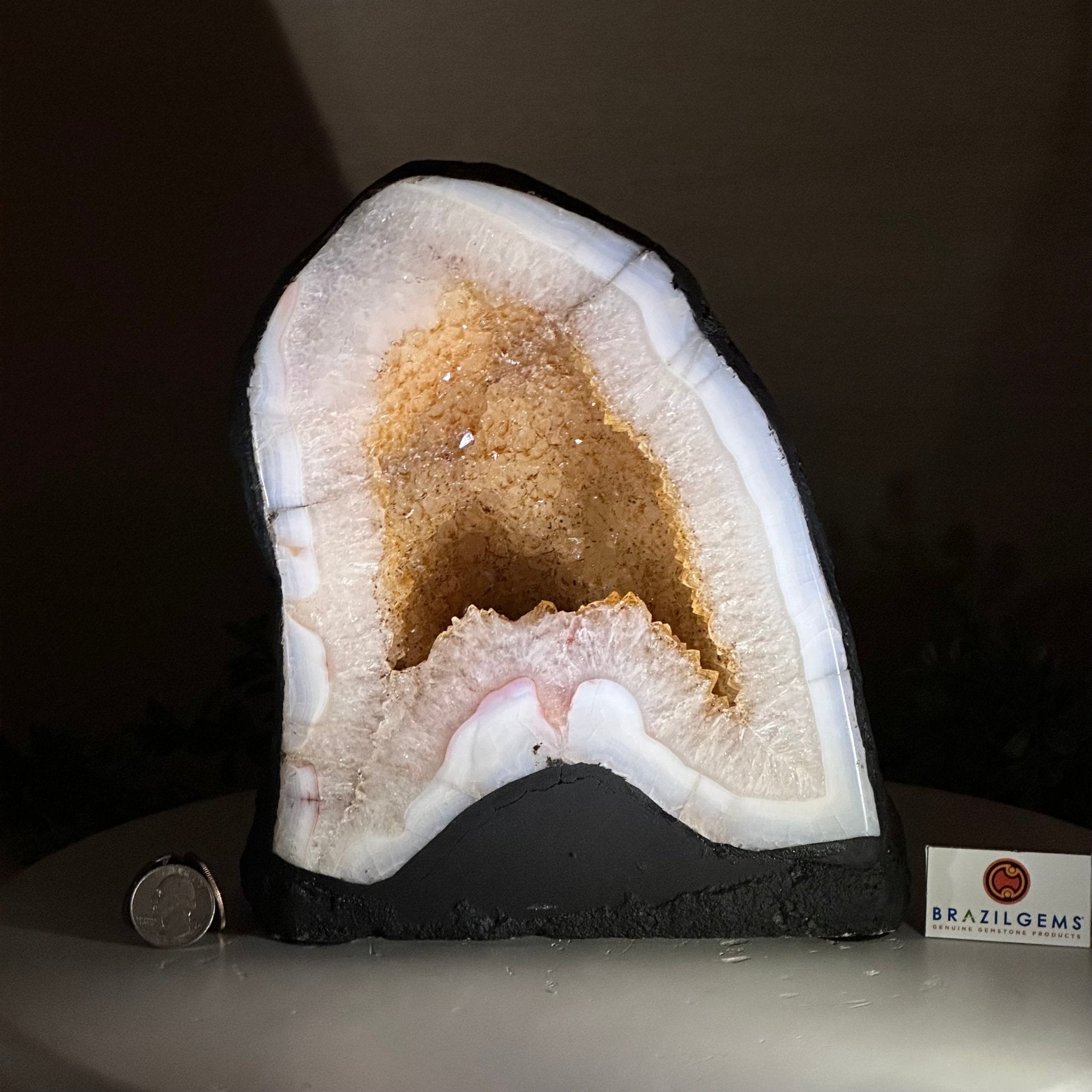 Extra Quality Citrine Cathedral, 11.9 lbs & 8.8" Tall 5603 - 0369 - Brazil GemsBrazil GemsExtra Quality Citrine Cathedral, 11.9 lbs & 8.8" Tall 5603 - 0369Cathedrals5603 - 0369