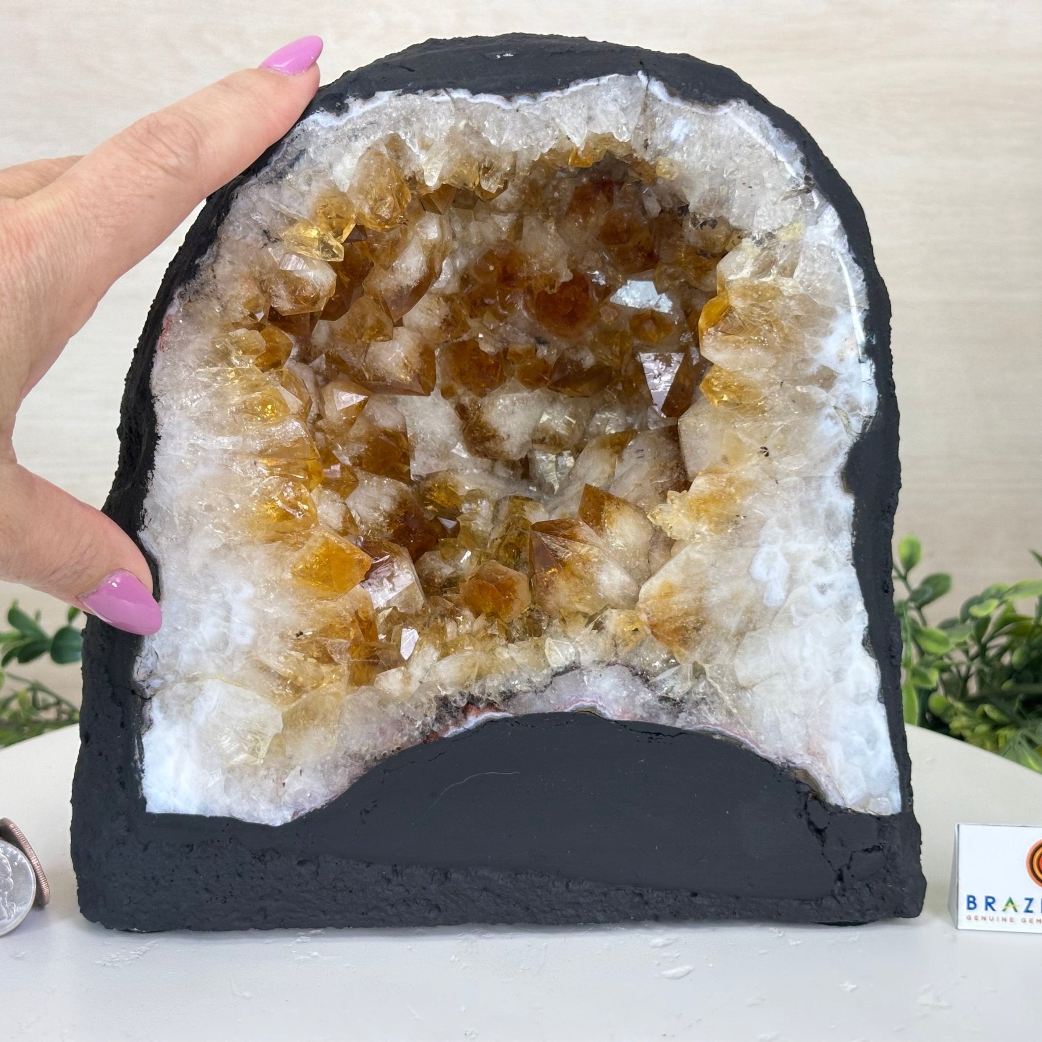 Extra Quality Citrine Cathedral, 15.8 lbs & 8.5" Tall 5603 - 0374 - Brazil GemsBrazil GemsExtra Quality Citrine Cathedral, 15.8 lbs & 8.5" Tall 5603 - 0374Cathedrals5603 - 0374