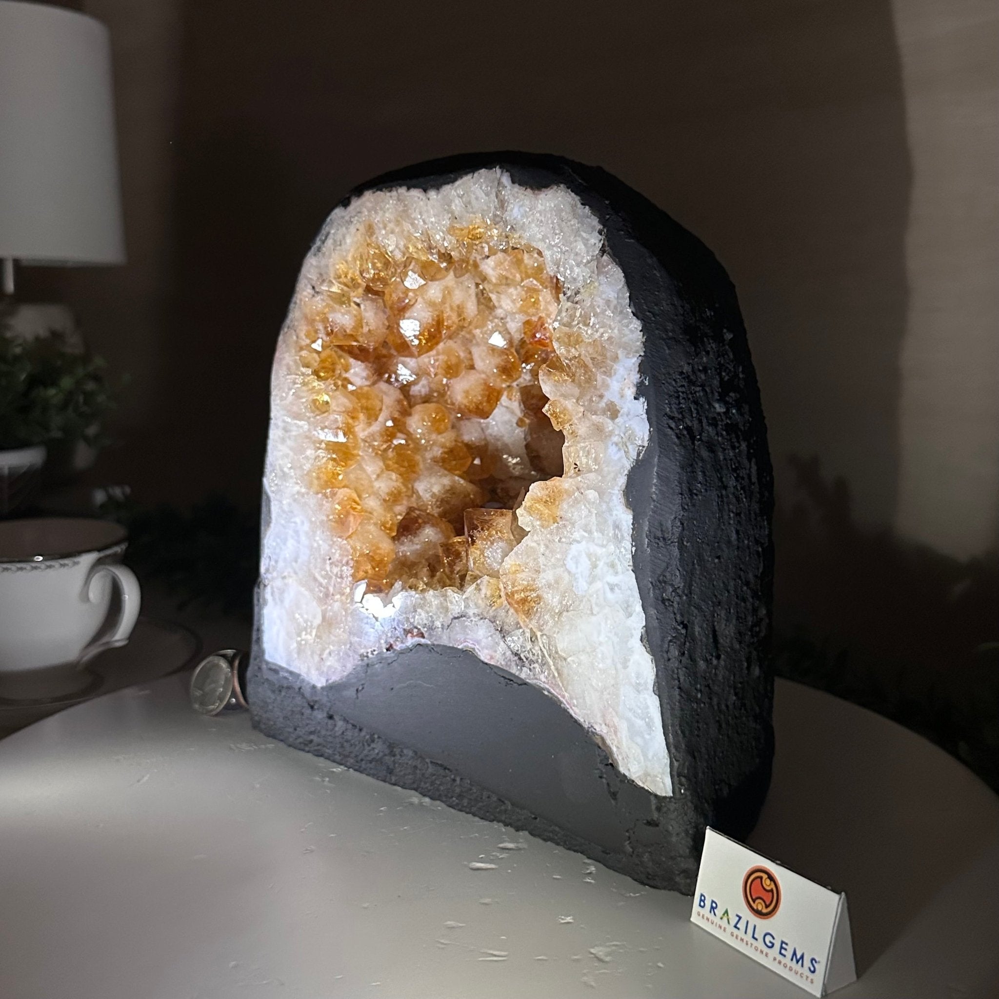 Extra Quality Citrine Cathedral, 15.8 lbs & 8.5" Tall 5603 - 0374 - Brazil GemsBrazil GemsExtra Quality Citrine Cathedral, 15.8 lbs & 8.5" Tall 5603 - 0374Cathedrals5603 - 0374