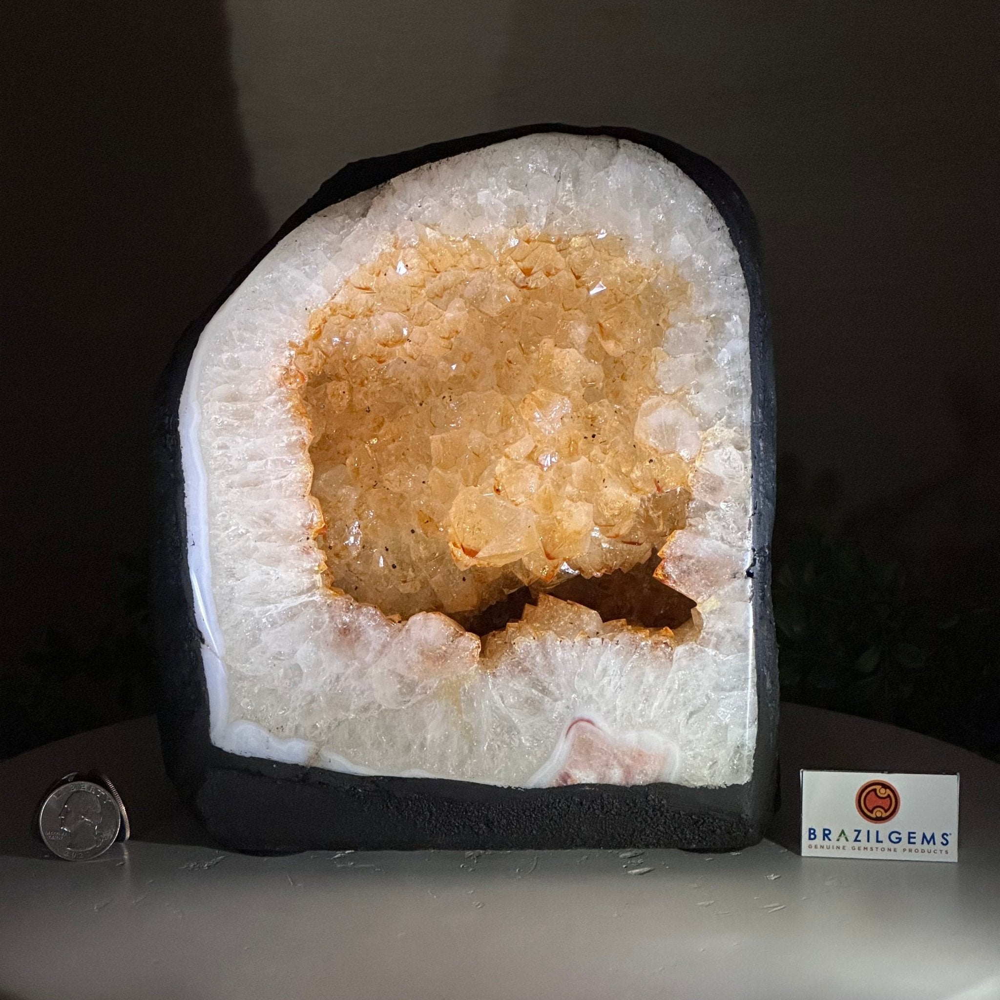 Extra Quality Citrine Cathedral, 16.5 lbs & 8.6" Tall 5603 - 0376 - Brazil GemsBrazil GemsExtra Quality Citrine Cathedral, 16.5 lbs & 8.6" Tall 5603 - 0376Cathedrals5603 - 0376