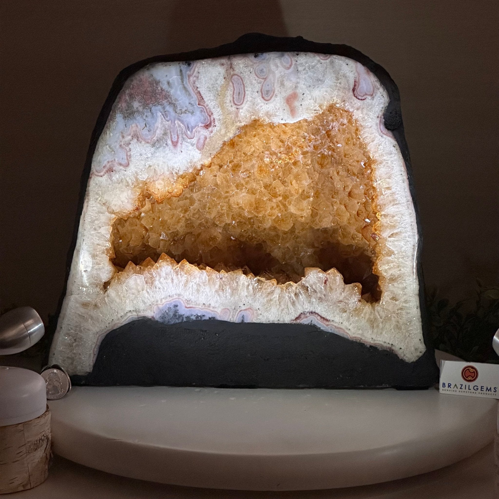 Extra Quality Citrine Cathedral, 35.4 lbs & 10.9" Tall 5603 - 0392 - Brazil GemsBrazil GemsExtra Quality Citrine Cathedral, 35.4 lbs & 10.9" Tall 5603 - 0392Cathedrals5603 - 0392