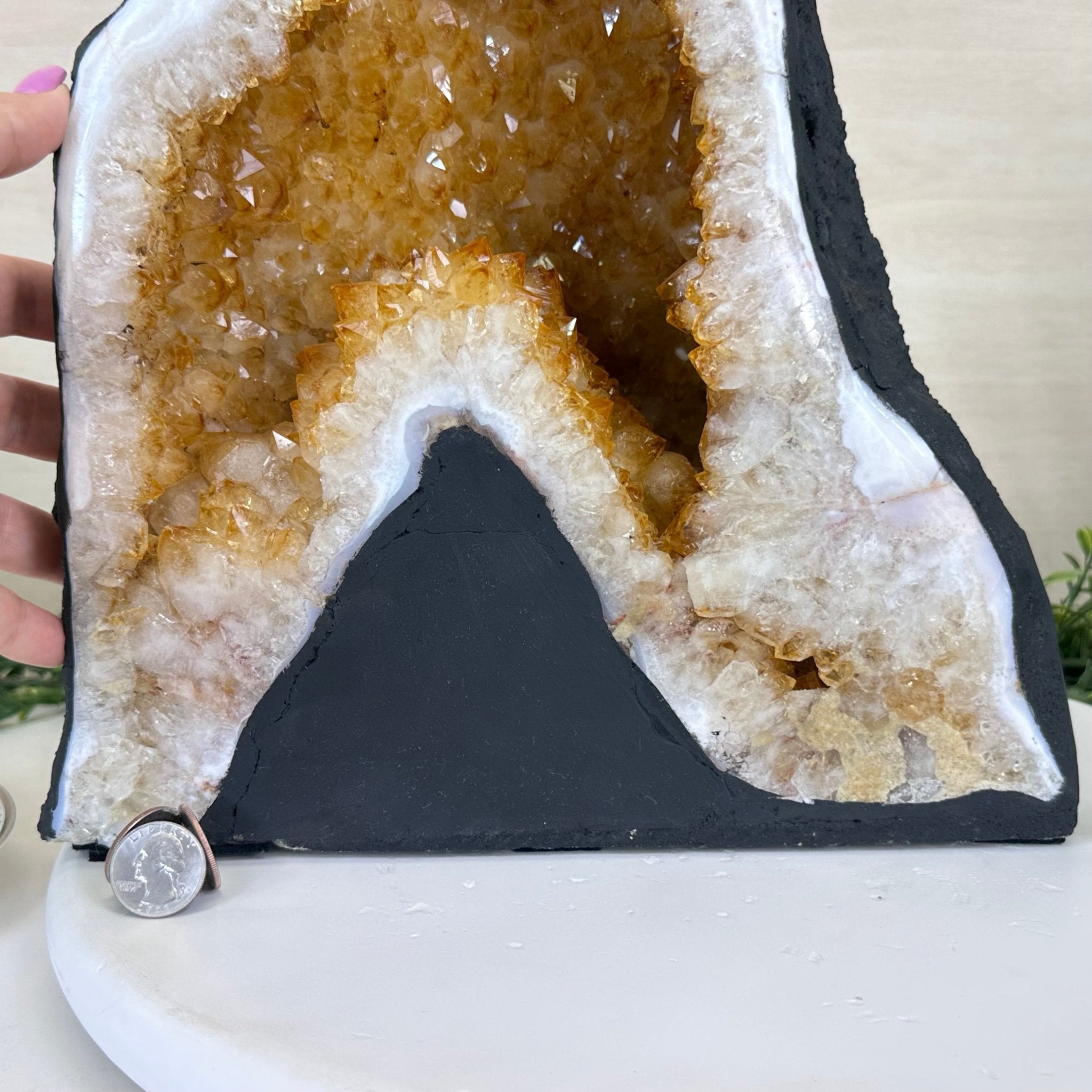Extra Quality Citrine Cathedral, 35.6 lbs & 14.9" Tall 5603 - 0393 - Brazil GemsBrazil GemsExtra Quality Citrine Cathedral, 35.6 lbs & 14.9" Tall 5603 - 0393Cathedrals5603 - 0393