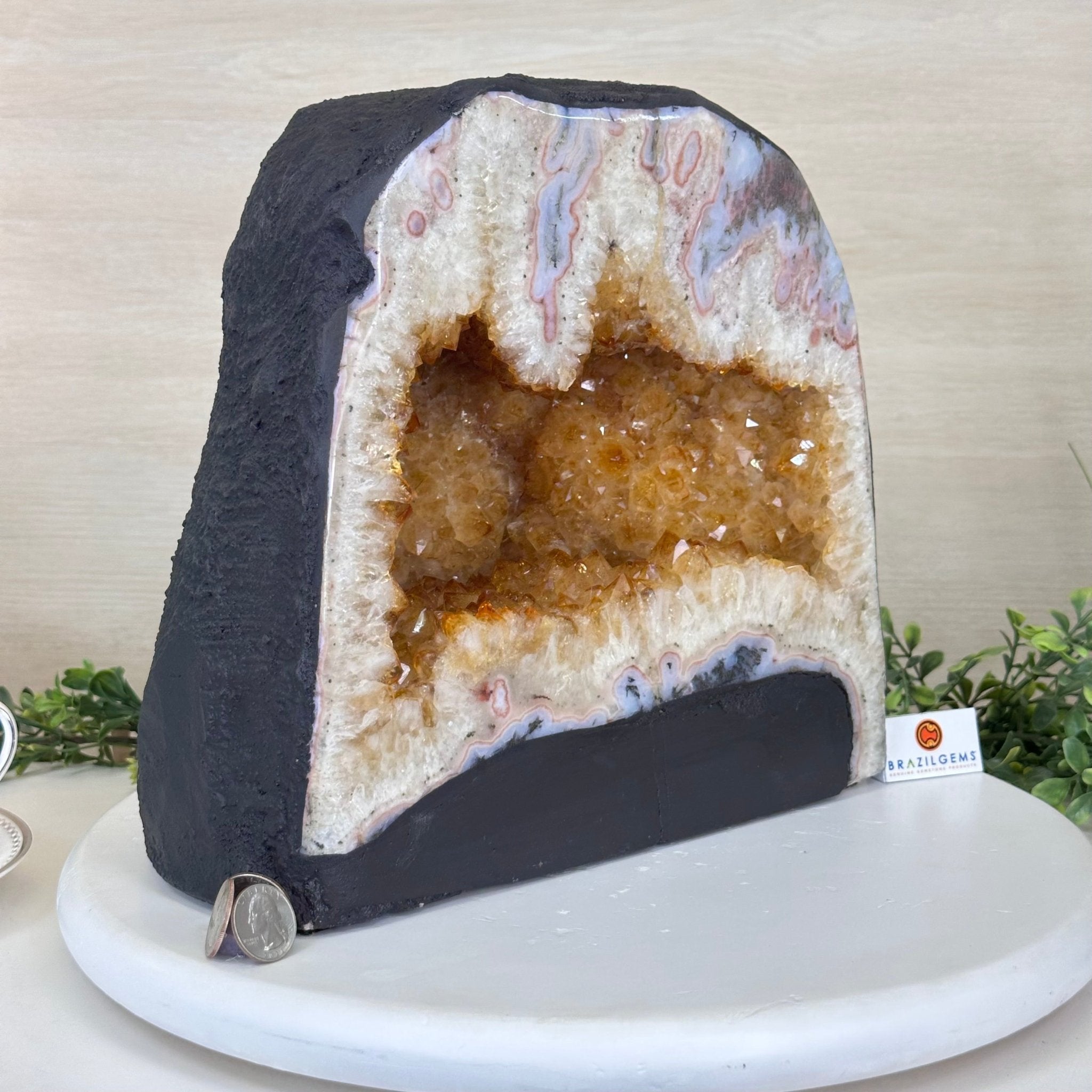 Extra Quality Citrine Cathedral, 37.2 lbs & 10.7" Tall 5603 - 0394 - Brazil GemsBrazil GemsExtra Quality Citrine Cathedral, 37.2 lbs & 10.7" Tall 5603 - 0394Cathedrals5603 - 0394