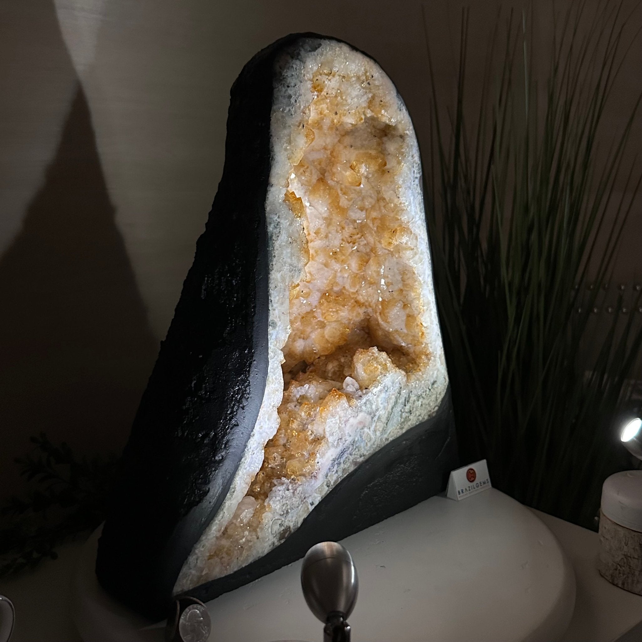 Extra Quality Citrine Cathedral, 39 lbs & 14.6" Tall 5603 - 0396 - Brazil GemsBrazil GemsExtra Quality Citrine Cathedral, 39 lbs & 14.6" Tall 5603 - 0396Cathedrals5603 - 0396
