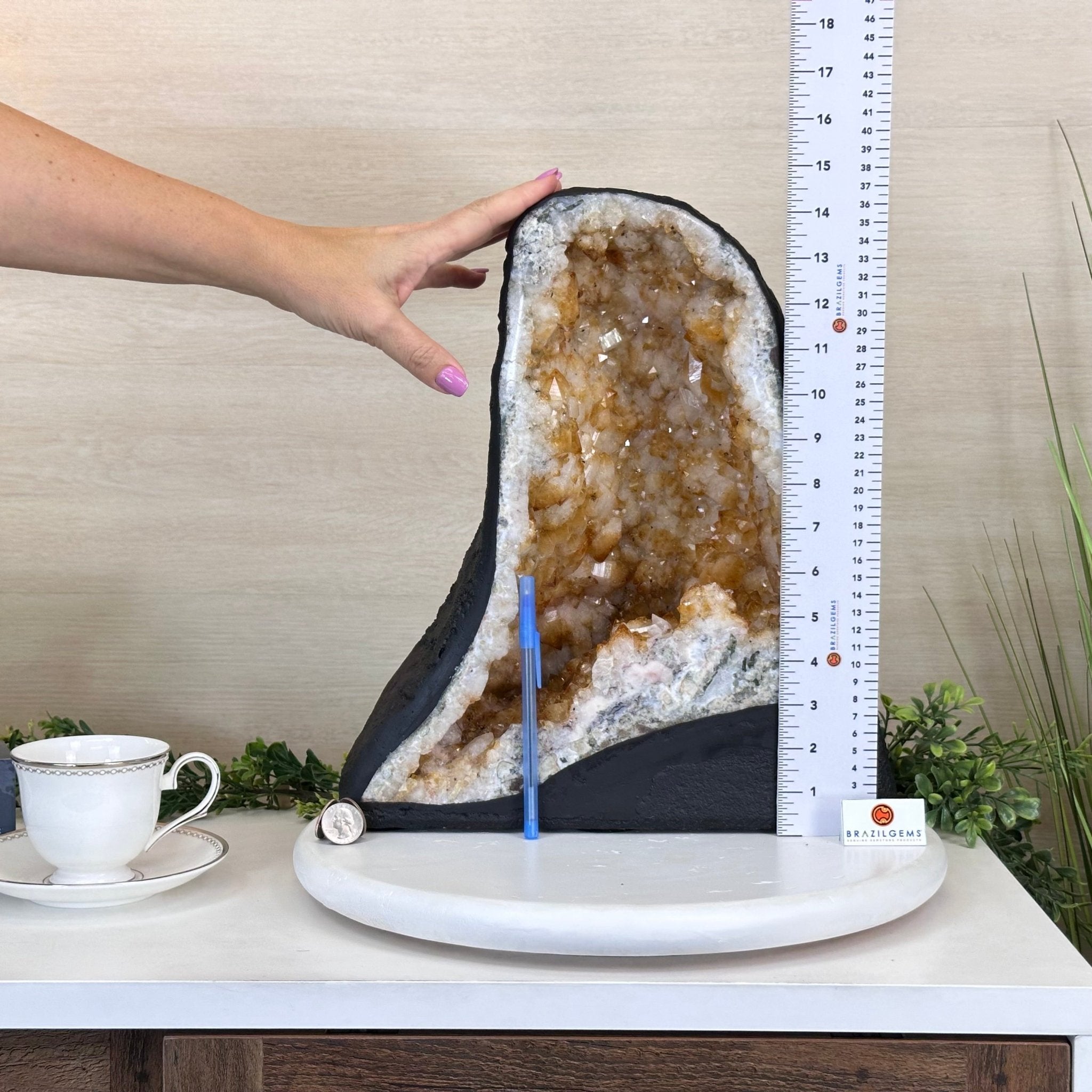 Extra Quality Citrine Cathedral, 39 lbs & 14.6" Tall 5603 - 0396 - Brazil GemsBrazil GemsExtra Quality Citrine Cathedral, 39 lbs & 14.6" Tall 5603 - 0396Cathedrals5603 - 0396