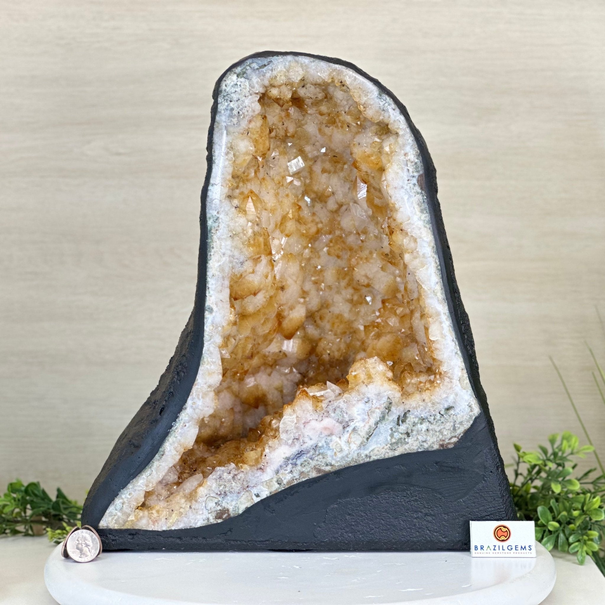 Extra Quality Citrine Cathedral, 39 lbs & 14.6" Tall 5603 - 0396 - Brazil GemsBrazil GemsExtra Quality Citrine Cathedral, 39 lbs & 14.6" Tall 5603 - 0396Cathedrals5603 - 0396
