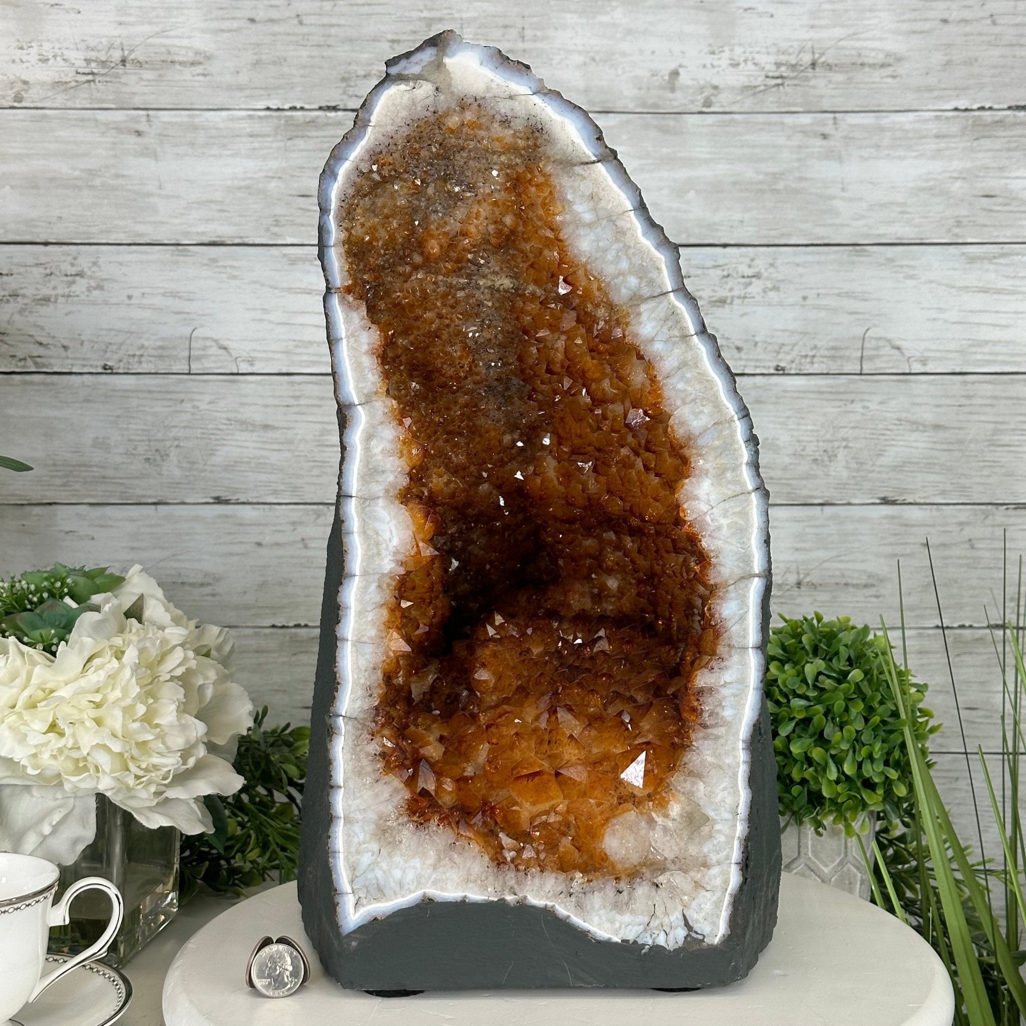 Extra Quality Citrine Cathedral, 50.5 lbs & 17" tall, Model #5603-0273 by Brazil Gems - Brazil GemsBrazil GemsExtra Quality Citrine Cathedral, 50.5 lbs & 17" tall, Model #5603-0273 by Brazil GemsCathedrals5603-0273