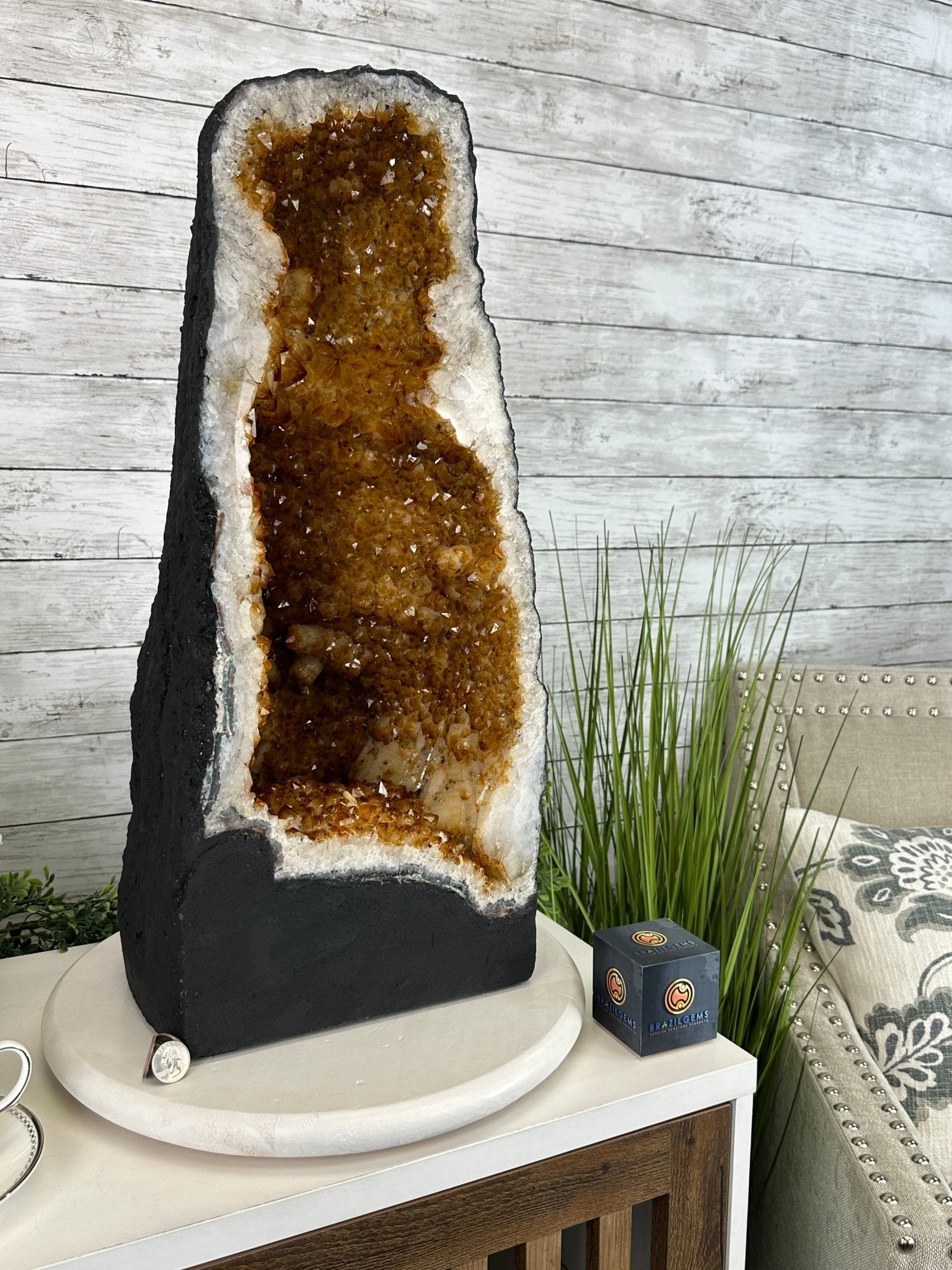 Extra Quality Citrine Cathedral, 72.5 lbs & 23.3" Tall #5603-0301 by Brazil Gems® - Brazil GemsBrazil GemsExtra Quality Citrine Cathedral, 72.5 lbs & 23.3" Tall #5603-0301 by Brazil Gems®Cathedrals5603-0301