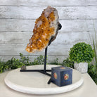 Extra Quality Citrine Cluster on a Metal Stand, 7.4 lbs & 12.9" Tall #5496 - 0059 - Brazil GemsBrazil GemsExtra Quality Citrine Cluster on a Metal Stand, 7.4 lbs & 12.9" Tall #5496 - 0059Clusters on Fixed Bases5496 - 0059