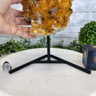 Extra Quality Citrine Cluster on a Metal Stand, 7.4 lbs & 12.9" Tall #5496 - 0059 - Brazil GemsBrazil GemsExtra Quality Citrine Cluster on a Metal Stand, 7.4 lbs & 12.9" Tall #5496 - 0059Clusters on Fixed Bases5496 - 0059