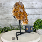 Extra Quality Citrine Cluster on a Metal Stand, 7.4 lbs & 12.9" Tall #5496 - 0059 - Brazil GemsBrazil GemsExtra Quality Citrine Cluster on a Metal Stand, 7.4 lbs & 12.9" Tall #5496 - 0059Clusters on Fixed Bases5496 - 0059