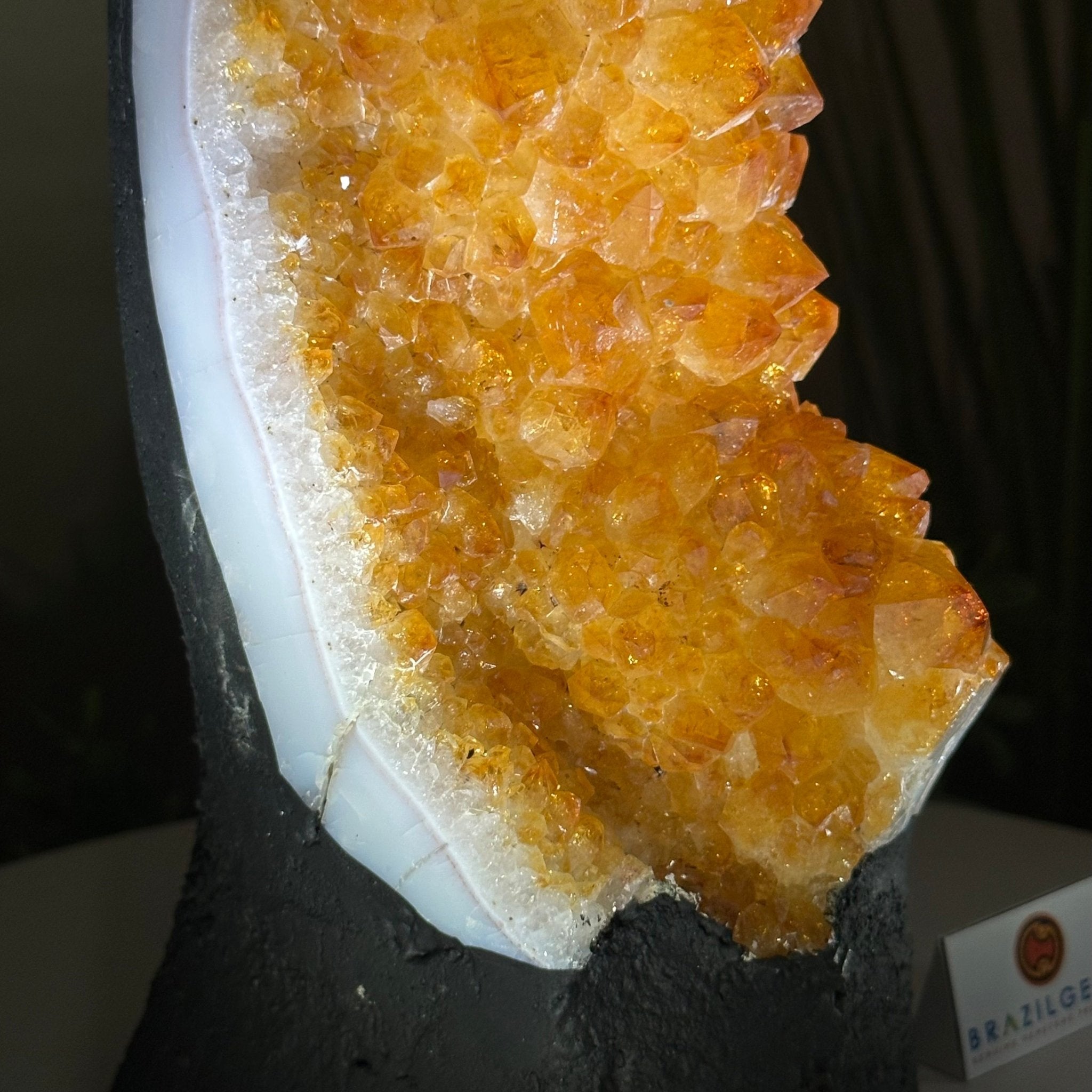 Extra Quality Citrine Cluster on Cement Base, 10.6 lbs and 11.9" Tall 5615 - 0067 - Brazil GemsBrazil GemsExtra Quality Citrine Cluster on Cement Base, 10.6 lbs and 11.9" Tall 5615 - 0067Clusters on Cement Bases5615 - 0067