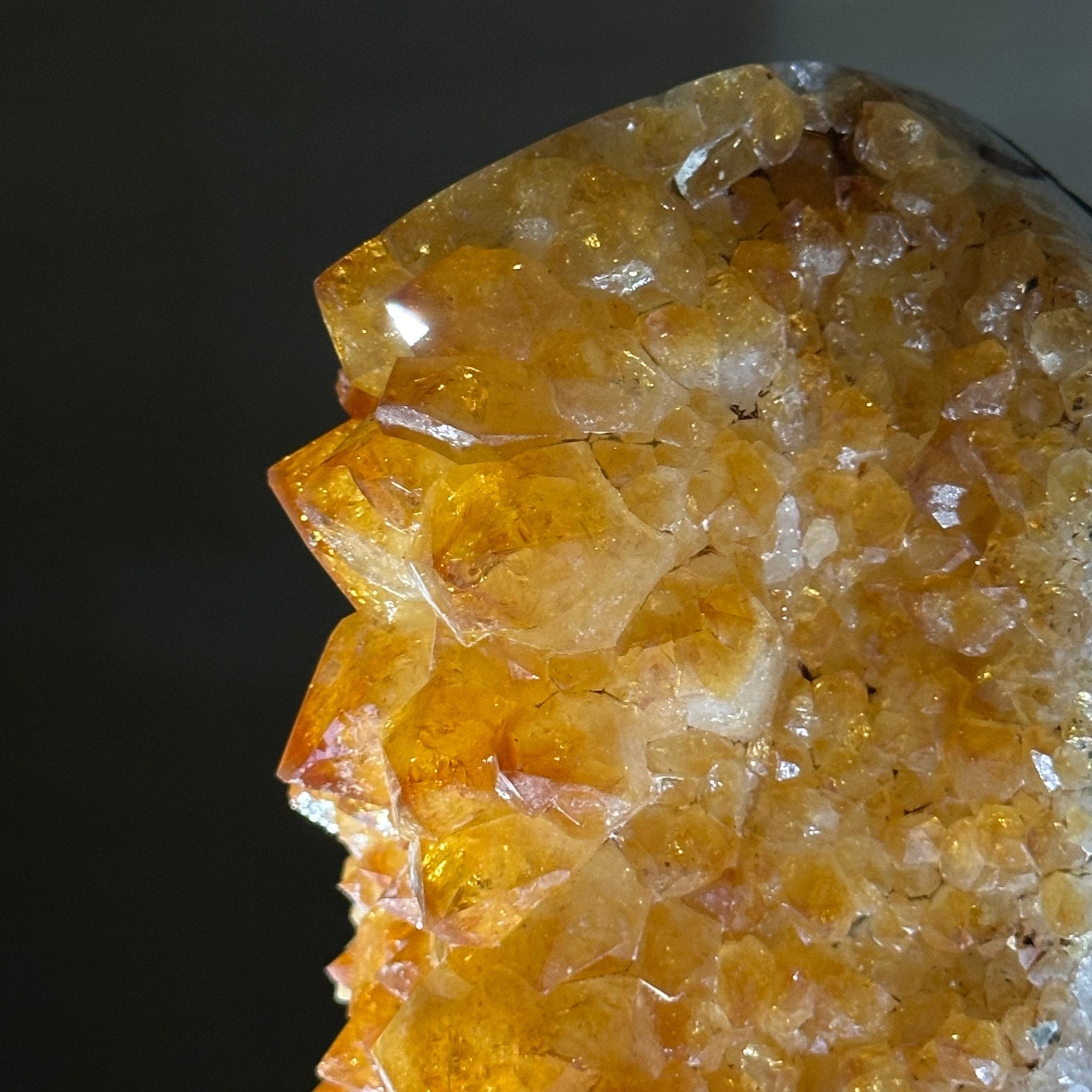 Extra Quality Citrine Cluster on Cement Base, 10.6 lbs and 11.9" Tall 5615 - 0067 - Brazil GemsBrazil GemsExtra Quality Citrine Cluster on Cement Base, 10.6 lbs and 11.9" Tall 5615 - 0067Clusters on Cement Bases5615 - 0067