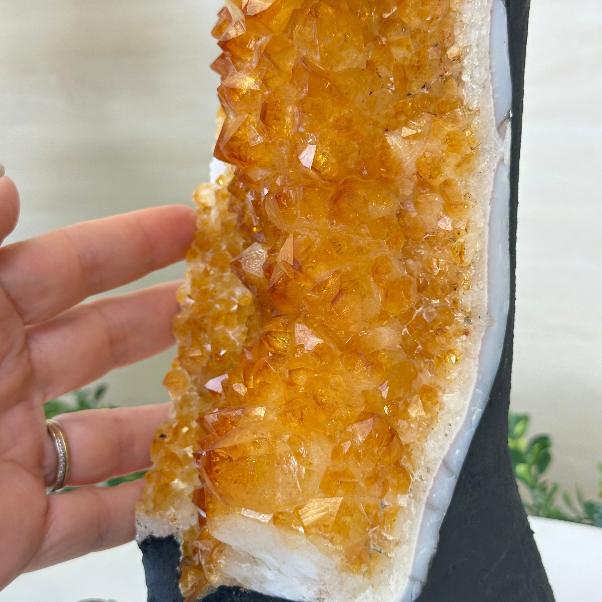 Extra Quality Citrine Cluster on Cement Base, 10.6 lbs and 11.9" Tall 5615 - 0067 - Brazil GemsBrazil GemsExtra Quality Citrine Cluster on Cement Base, 10.6 lbs and 11.9" Tall 5615 - 0067Clusters on Cement Bases5615 - 0067