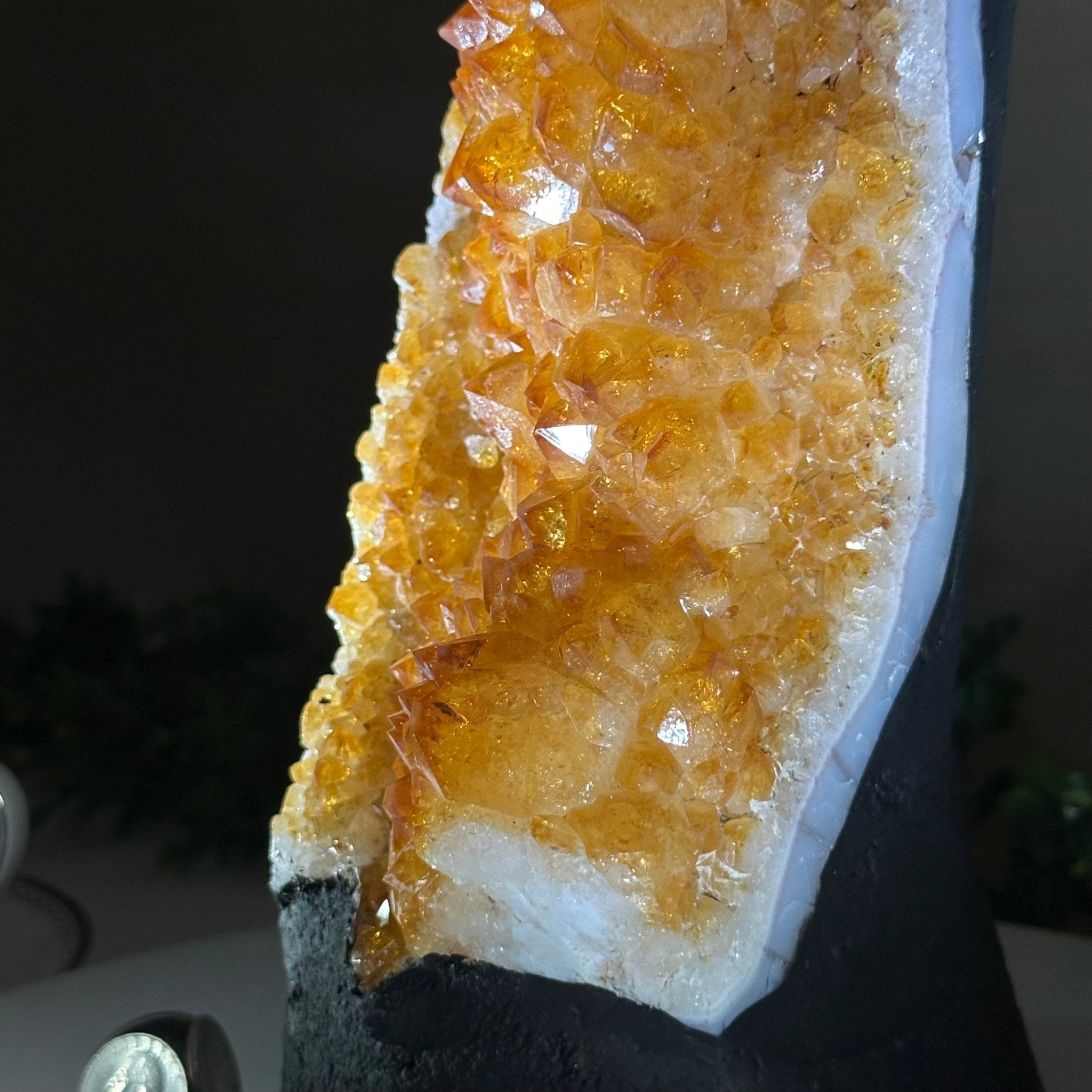 Extra Quality Citrine Cluster on Cement Base, 10.6 lbs and 11.9" Tall 5615 - 0067 - Brazil GemsBrazil GemsExtra Quality Citrine Cluster on Cement Base, 10.6 lbs and 11.9" Tall 5615 - 0067Clusters on Cement Bases5615 - 0067