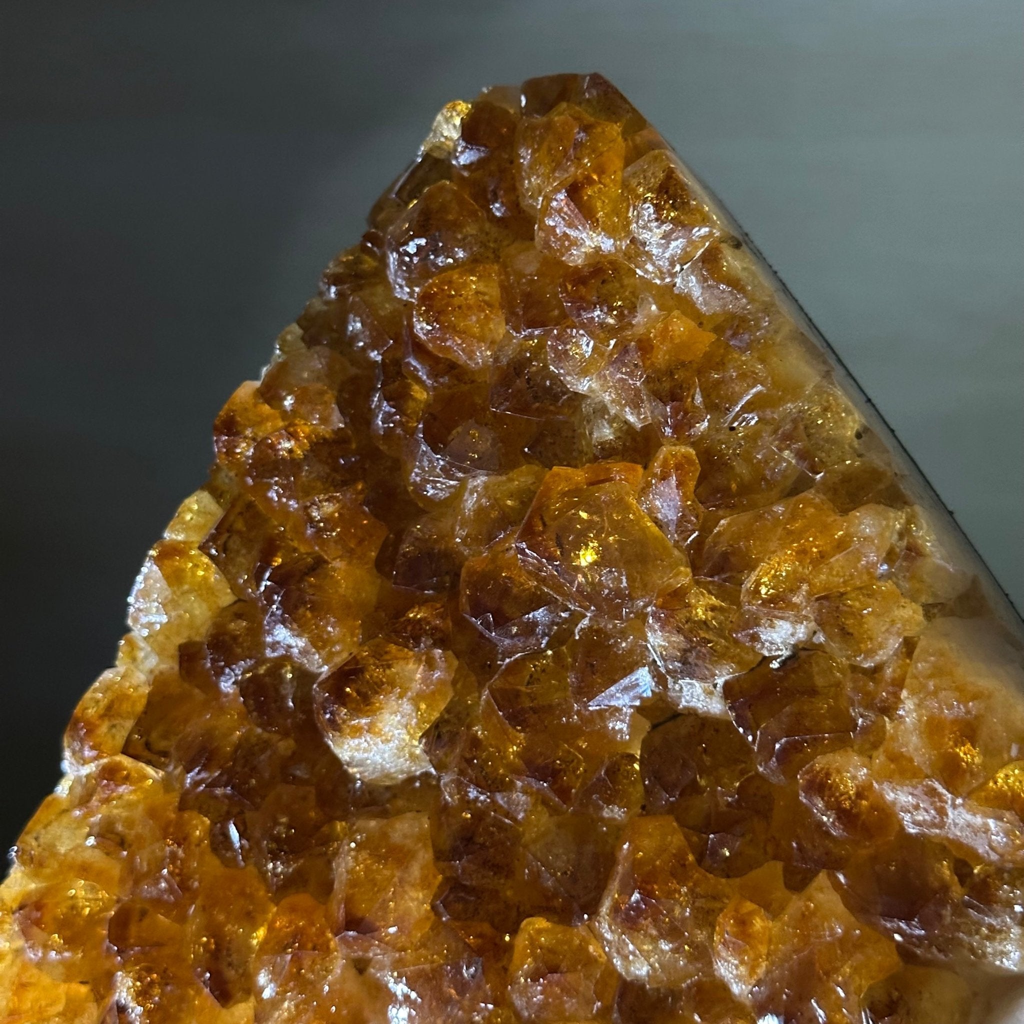 Extra Quality Citrine Cluster on Cement Base, 13.8 lbs and 11.4" Tall 5615 - 0069 - Brazil GemsBrazil GemsExtra Quality Citrine Cluster on Cement Base, 13.8 lbs and 11.4" Tall 5615 - 0069Clusters on Cement Bases5615 - 0069