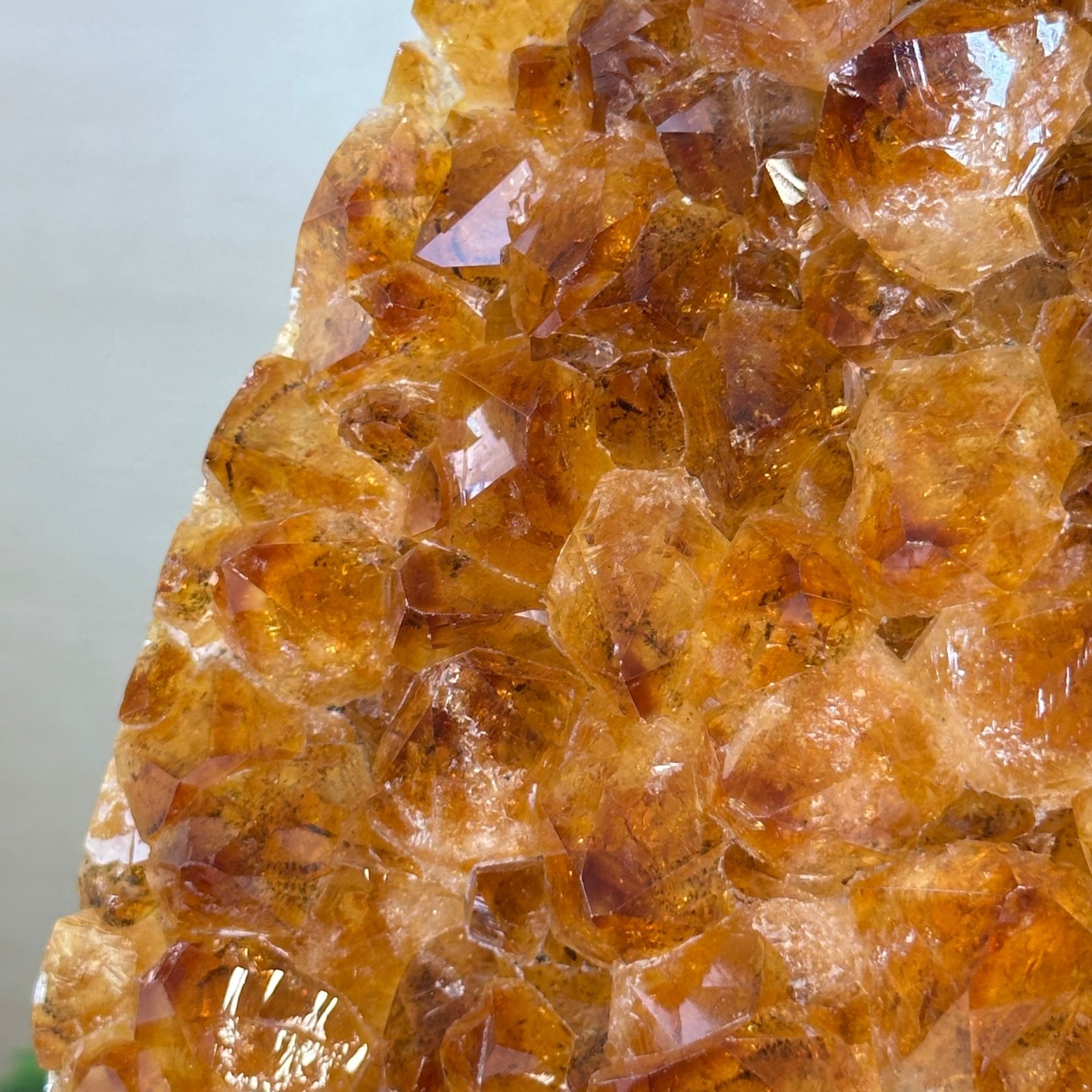 Extra Quality Citrine Cluster on Cement Base, 13.8 lbs and 11.4" Tall 5615 - 0069 - Brazil GemsBrazil GemsExtra Quality Citrine Cluster on Cement Base, 13.8 lbs and 11.4" Tall 5615 - 0069Clusters on Cement Bases5615 - 0069