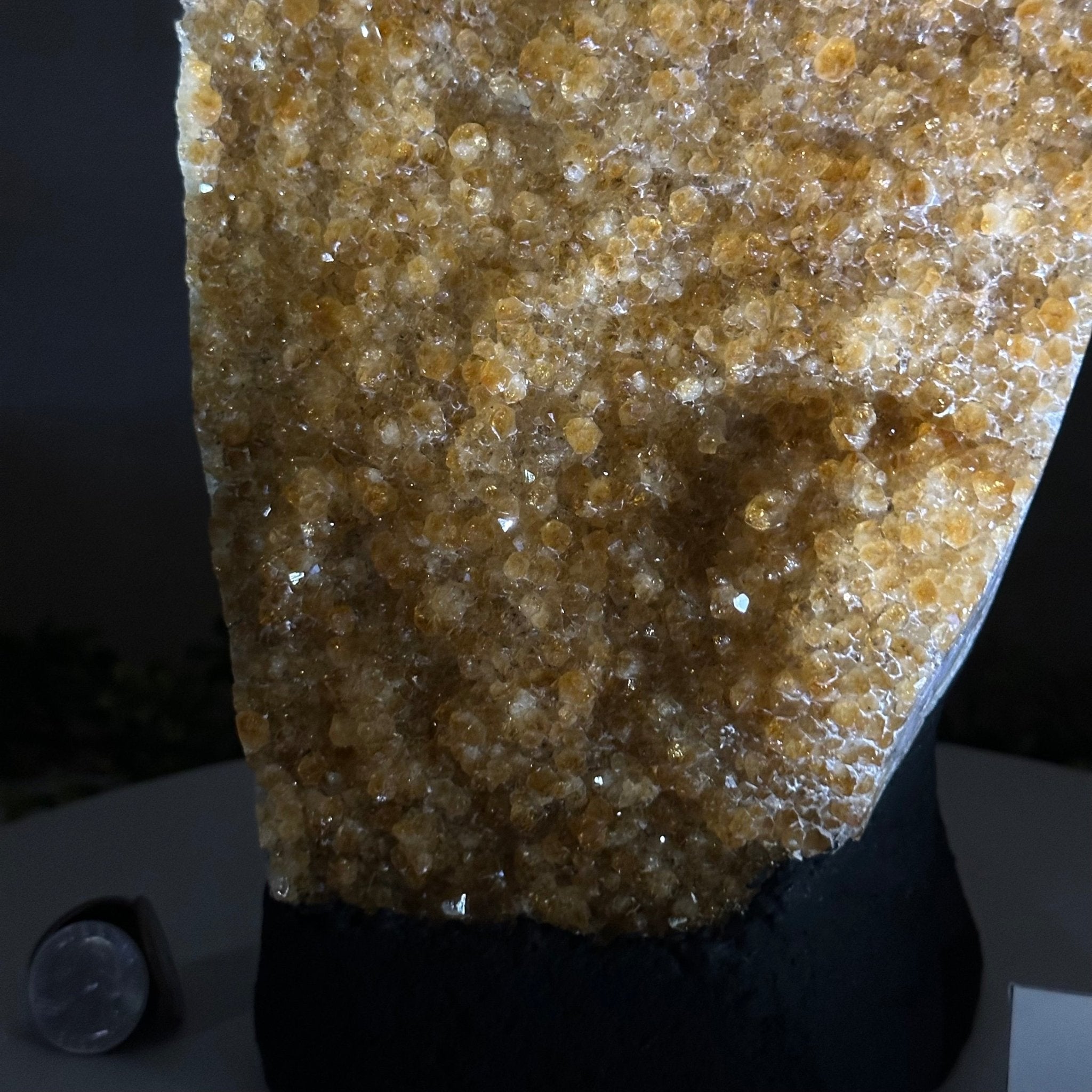 Extra Quality Citrine Cluster on Cement Base, 13.8 lbs and 13.7" Tall 5615 - 0068 - Brazil GemsBrazil GemsExtra Quality Citrine Cluster on Cement Base, 13.8 lbs and 13.7" Tall 5615 - 0068Clusters on Cement Bases5615 - 0068