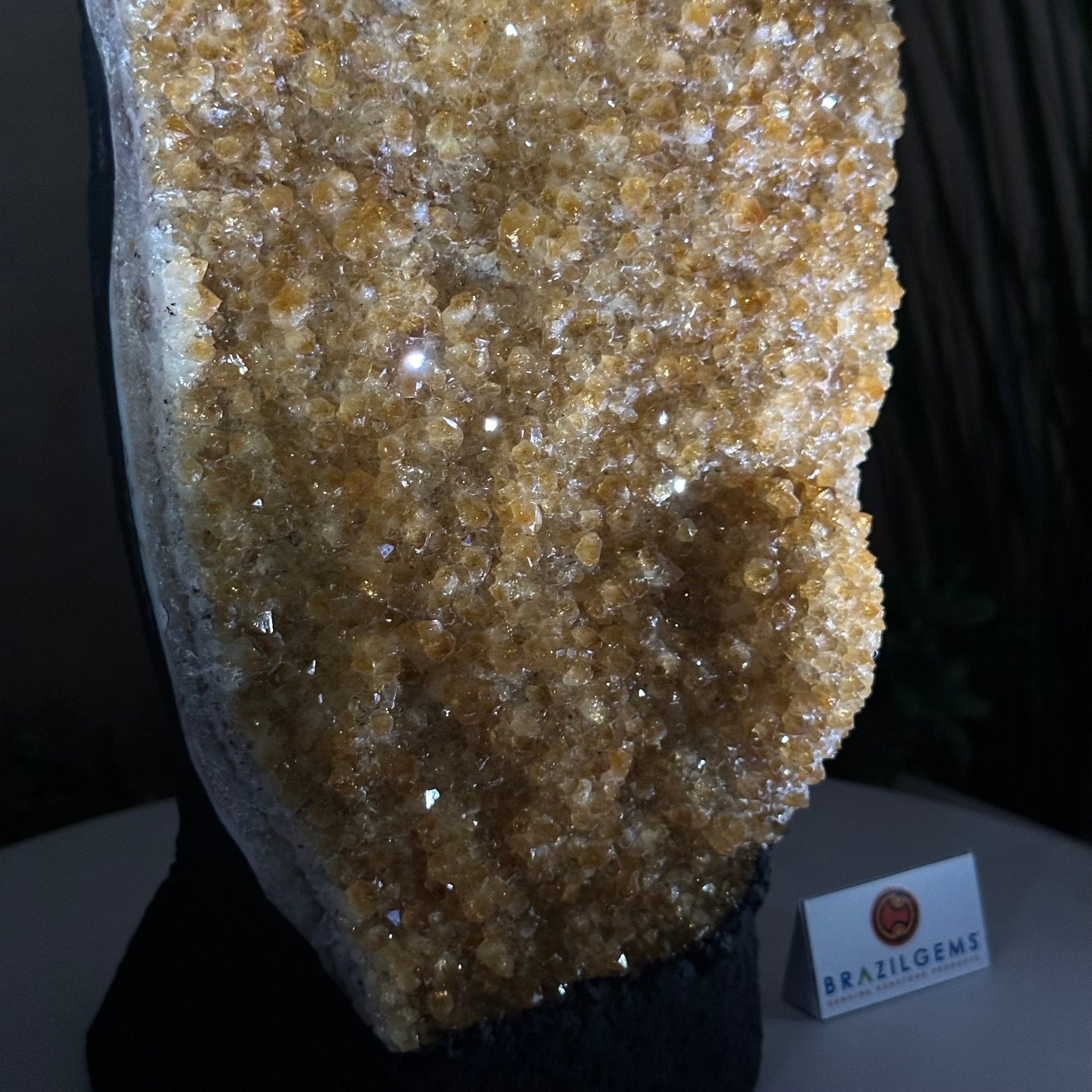 Extra Quality Citrine Cluster on Cement Base, 13.8 lbs and 13.7" Tall 5615 - 0068 - Brazil GemsBrazil GemsExtra Quality Citrine Cluster on Cement Base, 13.8 lbs and 13.7" Tall 5615 - 0068Clusters on Cement Bases5615 - 0068