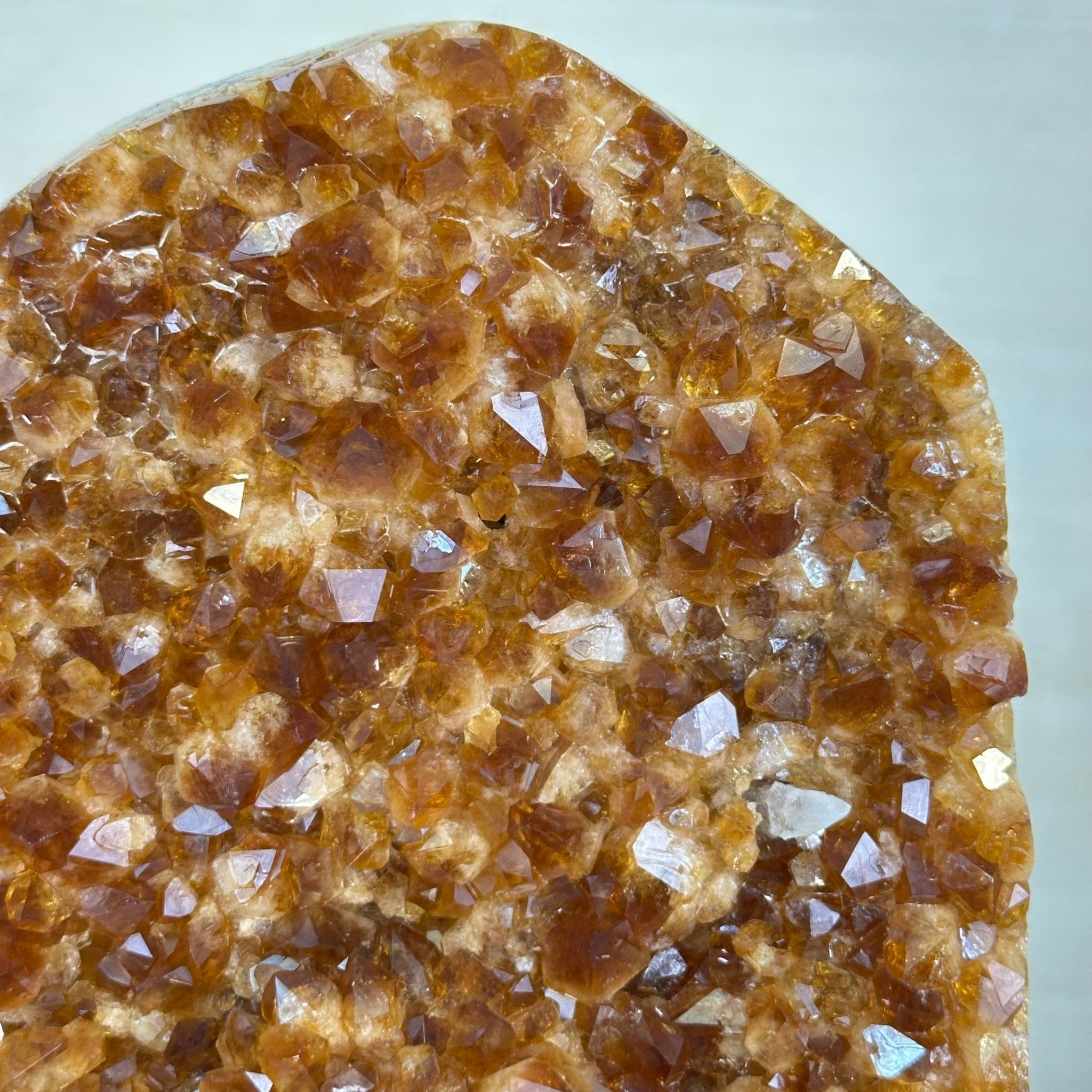 Extra Quality Citrine Cluster on Cement Base, 16.5 lbs and 14.9" Tall 5615 - 0070 - Brazil GemsBrazil GemsExtra Quality Citrine Cluster on Cement Base, 16.5 lbs and 14.9" Tall 5615 - 0070Clusters on Cement Bases5615 - 0070