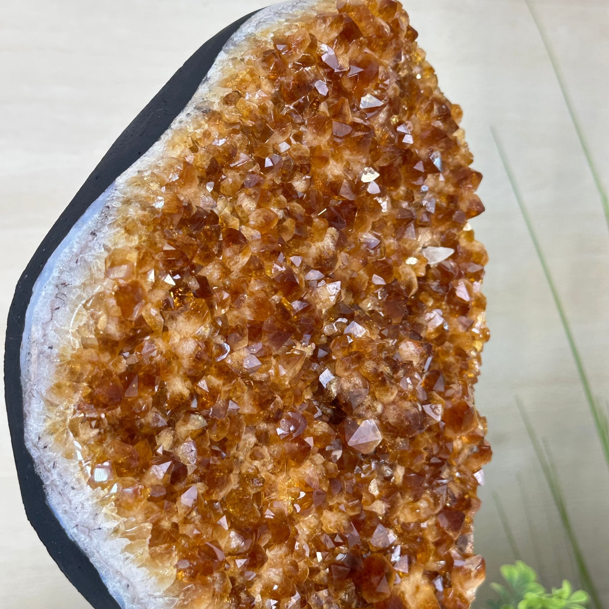 Extra Quality Citrine Cluster on Cement Base, 16.5 lbs and 14.9" Tall 5615 - 0070 - Brazil GemsBrazil GemsExtra Quality Citrine Cluster on Cement Base, 16.5 lbs and 14.9" Tall 5615 - 0070Clusters on Cement Bases5615 - 0070
