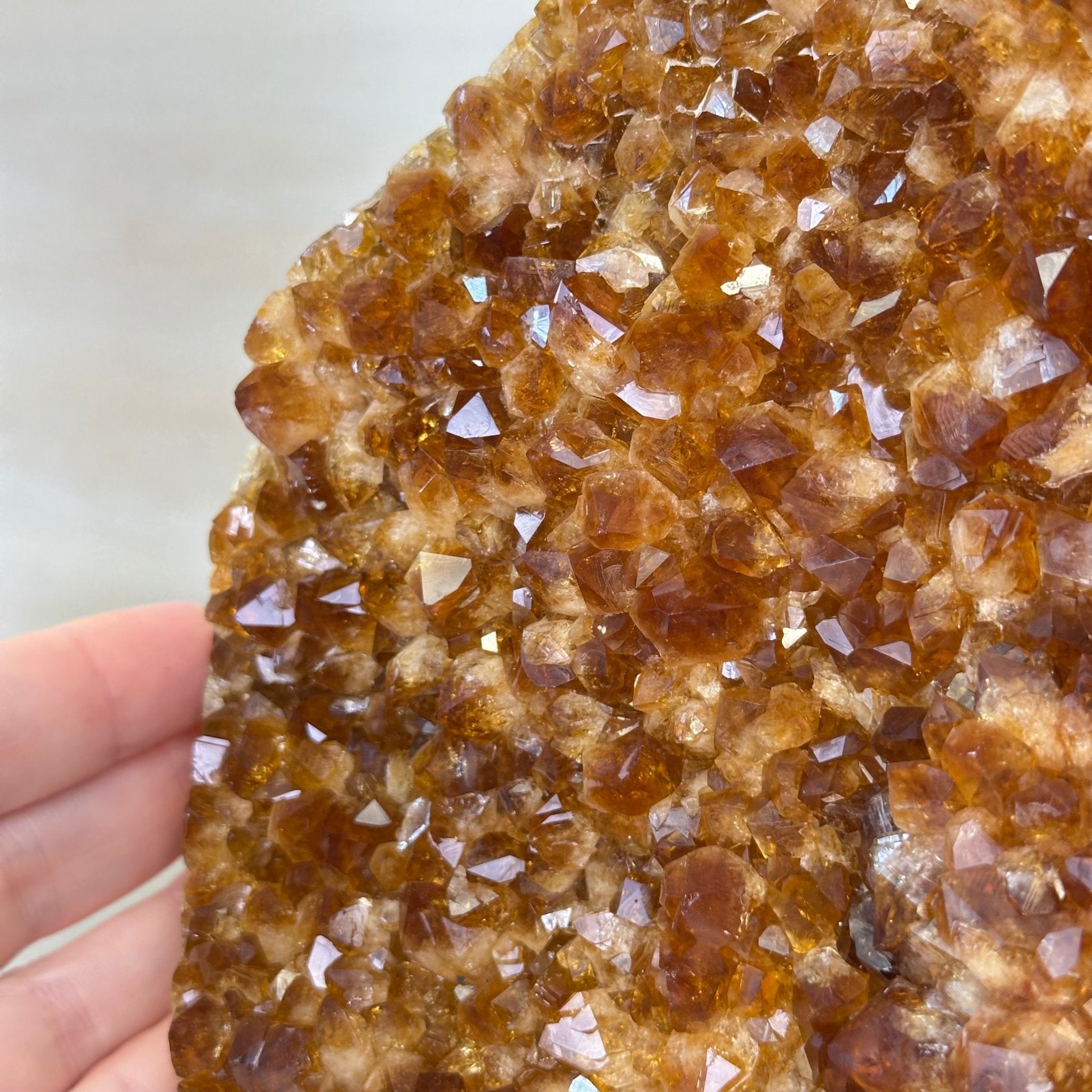 Extra Quality Citrine Cluster on Cement Base, 16.5 lbs and 14.9" Tall 5615 - 0070 - Brazil GemsBrazil GemsExtra Quality Citrine Cluster on Cement Base, 16.5 lbs and 14.9" Tall 5615 - 0070Clusters on Cement Bases5615 - 0070