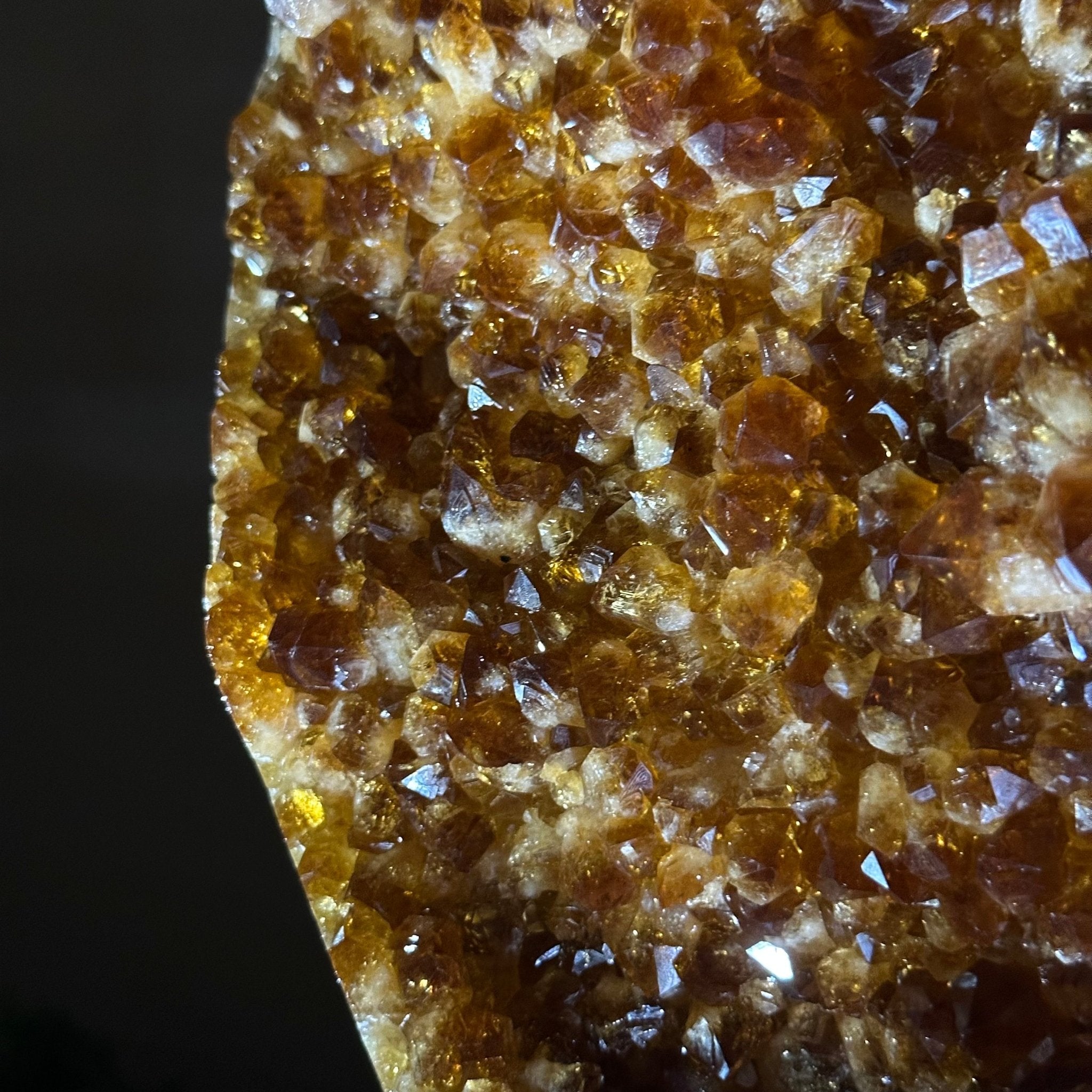 Extra Quality Citrine Cluster on Cement Base, 16.5 lbs and 14.9" Tall 5615 - 0070 - Brazil GemsBrazil GemsExtra Quality Citrine Cluster on Cement Base, 16.5 lbs and 14.9" Tall 5615 - 0070Clusters on Cement Bases5615 - 0070