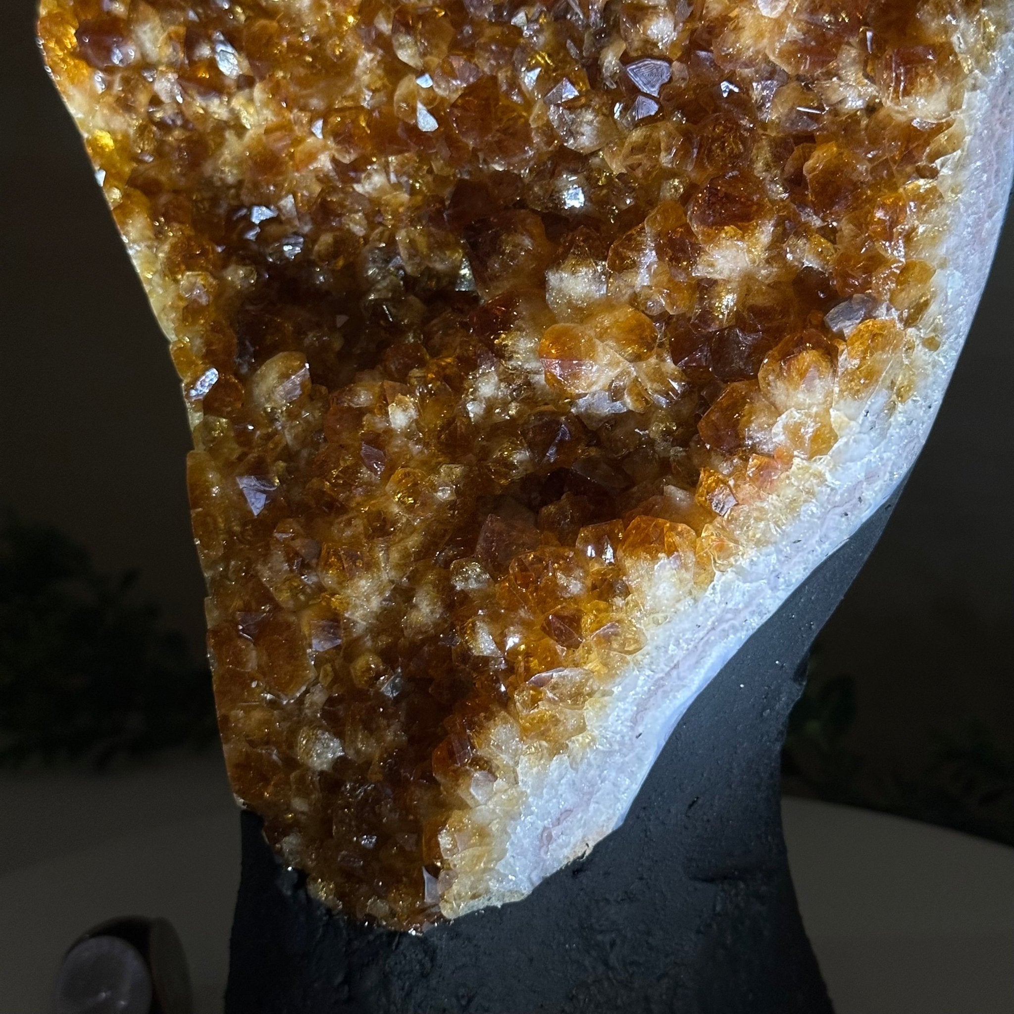 Extra Quality Citrine Cluster on Cement Base, 16.5 lbs and 14.9" Tall 5615 - 0070 - Brazil GemsBrazil GemsExtra Quality Citrine Cluster on Cement Base, 16.5 lbs and 14.9" Tall 5615 - 0070Clusters on Cement Bases5615 - 0070