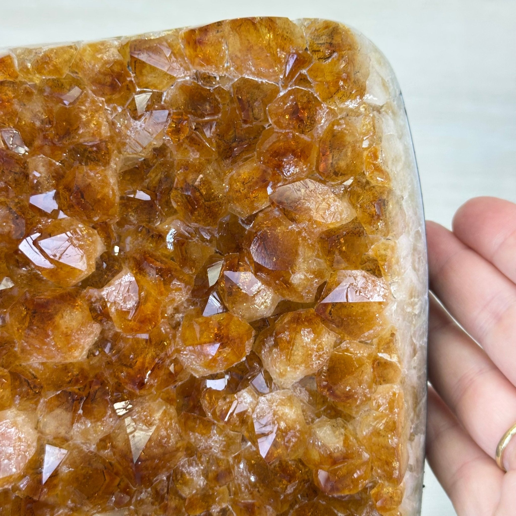 Extra Quality Citrine Cluster on Cement Base, 18.6 lbs and 14.9" Tall 5615 - 0071 - Brazil GemsBrazil GemsExtra Quality Citrine Cluster on Cement Base, 18.6 lbs and 14.9" Tall 5615 - 0071Clusters on Cement Bases5615 - 0071