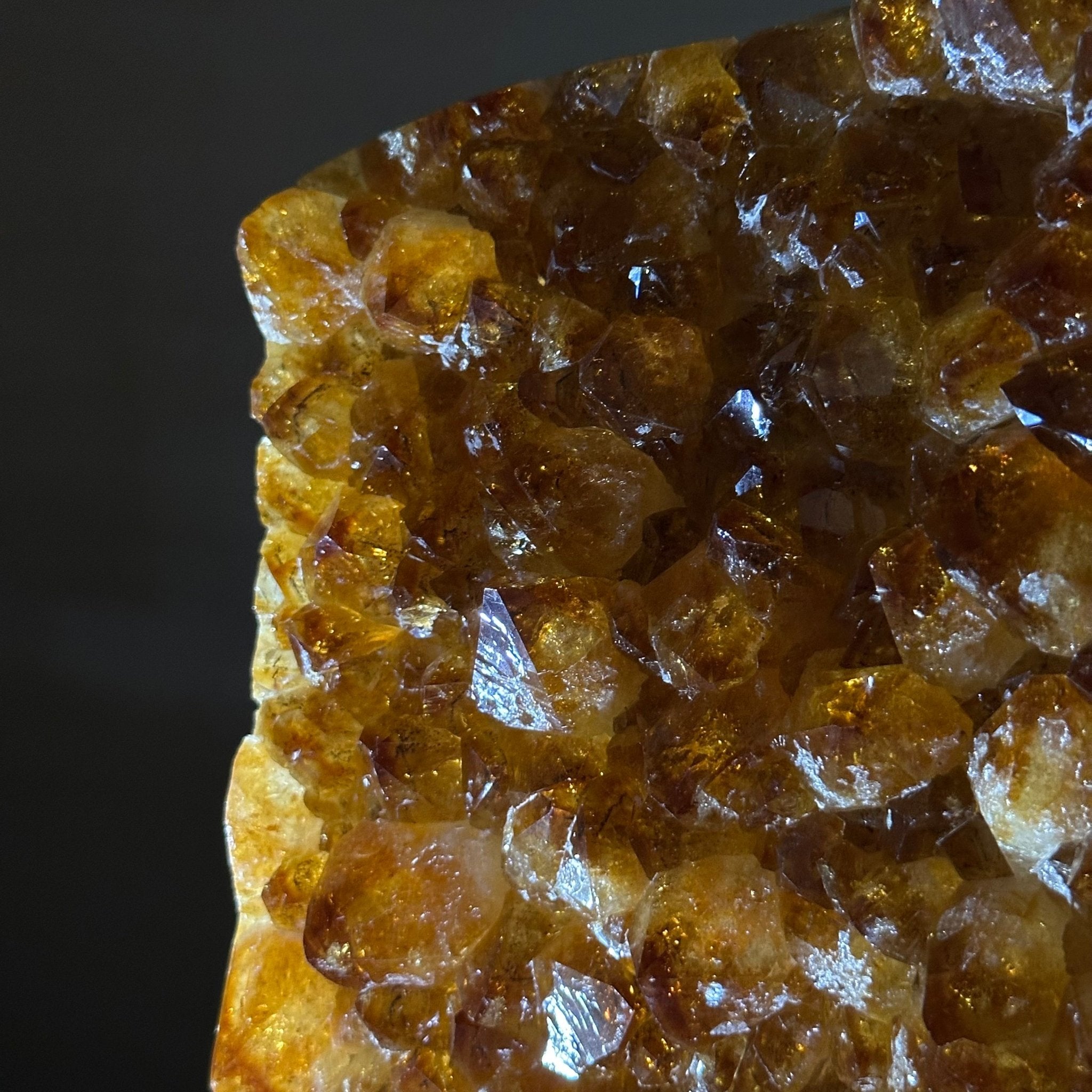 Extra Quality Citrine Cluster on Cement Base, 18.6 lbs and 14.9" Tall 5615 - 0071 - Brazil GemsBrazil GemsExtra Quality Citrine Cluster on Cement Base, 18.6 lbs and 14.9" Tall 5615 - 0071Clusters on Cement Bases5615 - 0071