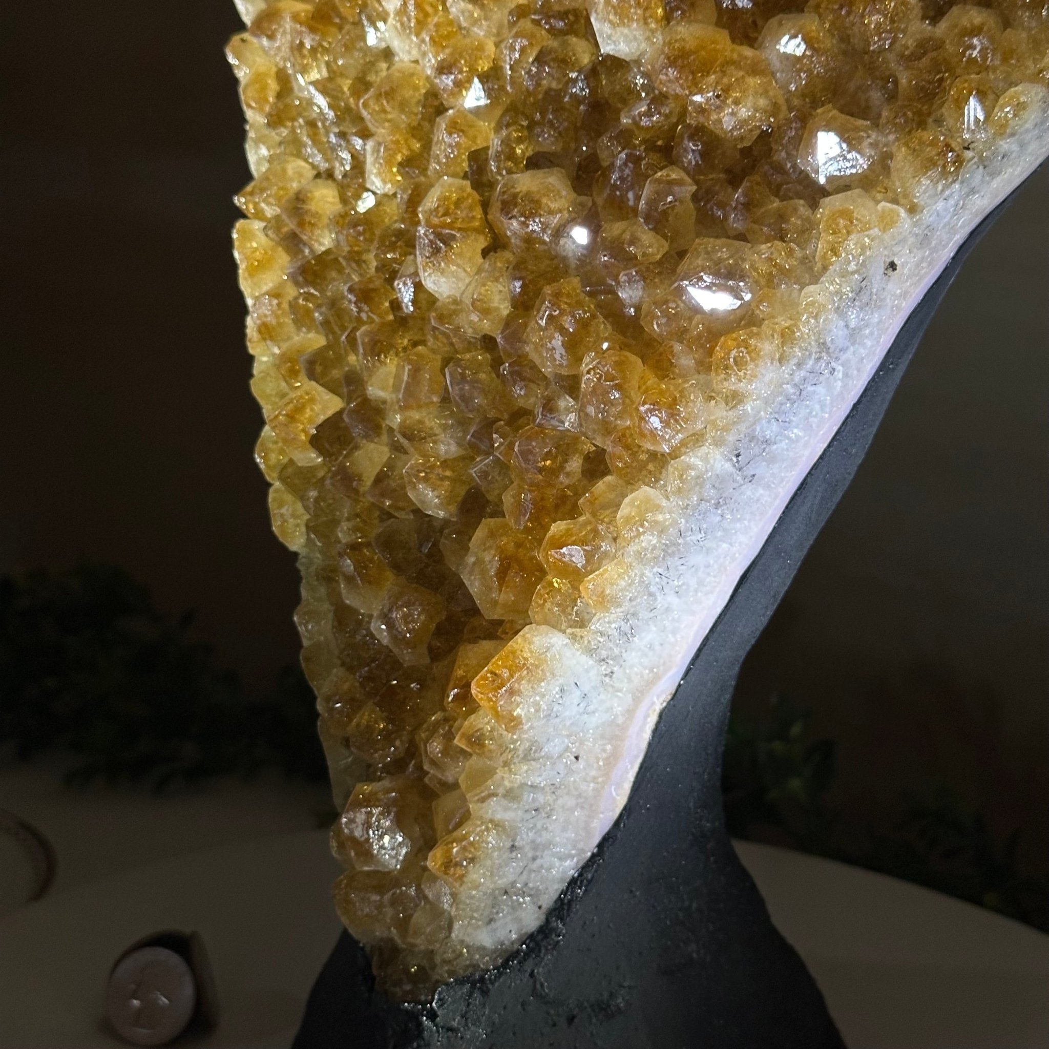 Extra Quality Citrine Cluster on Cement Base, 21.5 lbs and 14.6" Tall 5615 - 0072 - Brazil GemsBrazil GemsExtra Quality Citrine Cluster on Cement Base, 21.5 lbs and 14.6" Tall 5615 - 0072Clusters on Cement Bases5615 - 0072