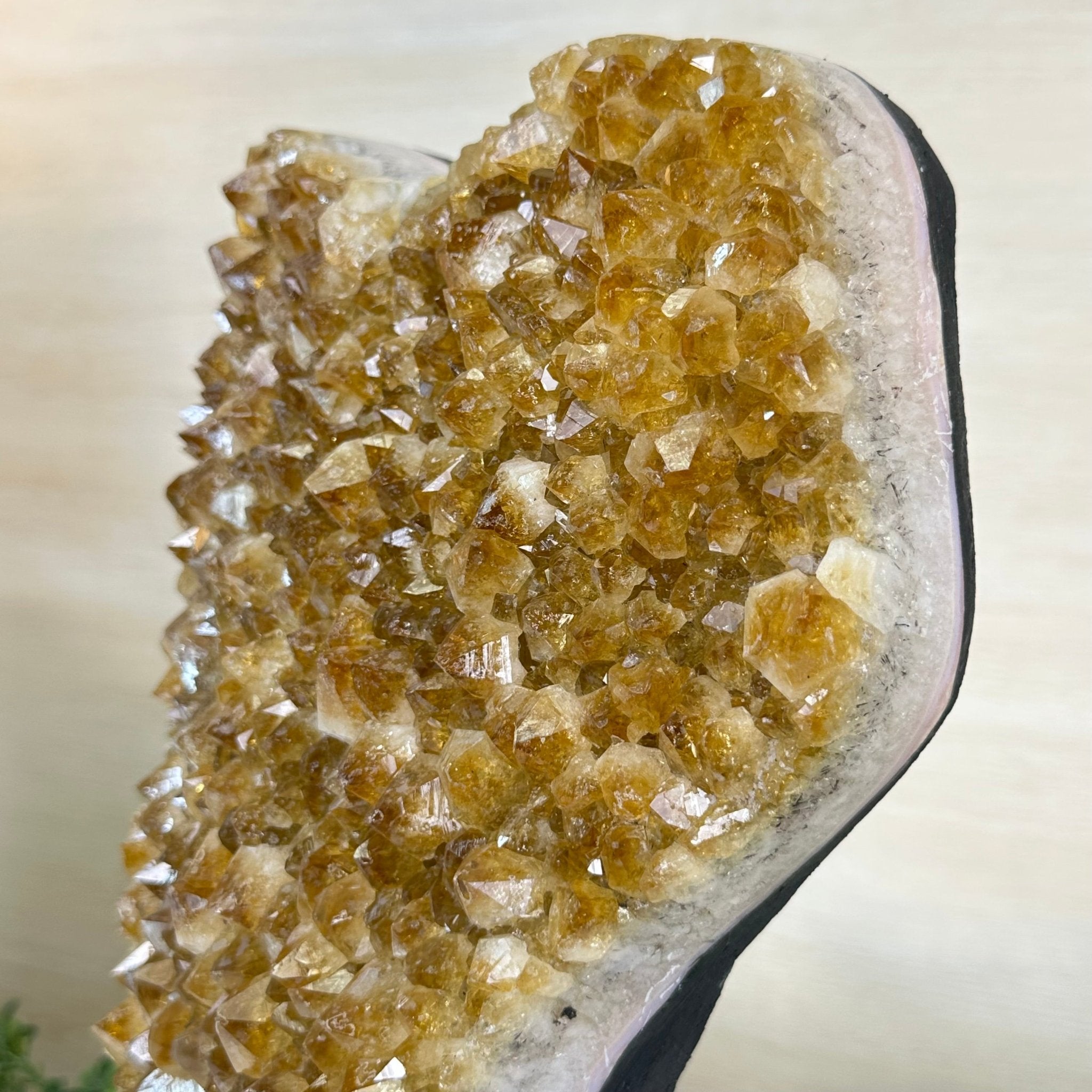 Extra Quality Citrine Cluster on Cement Base, 21.5 lbs and 14.6" Tall 5615 - 0072 - Brazil GemsBrazil GemsExtra Quality Citrine Cluster on Cement Base, 21.5 lbs and 14.6" Tall 5615 - 0072Clusters on Cement Bases5615 - 0072