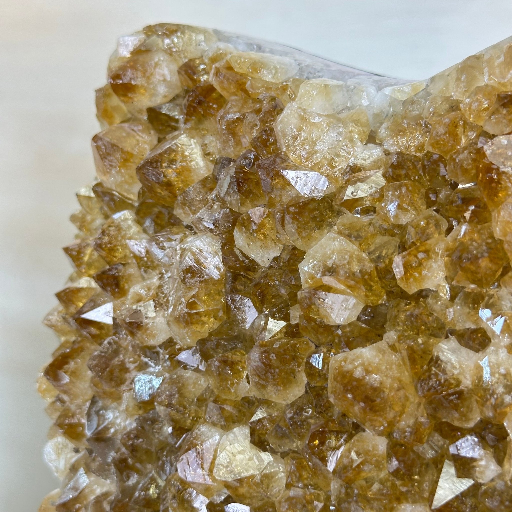 Extra Quality Citrine Cluster on Cement Base, 21.5 lbs and 14.6" Tall 5615 - 0072 - Brazil GemsBrazil GemsExtra Quality Citrine Cluster on Cement Base, 21.5 lbs and 14.6" Tall 5615 - 0072Clusters on Cement Bases5615 - 0072