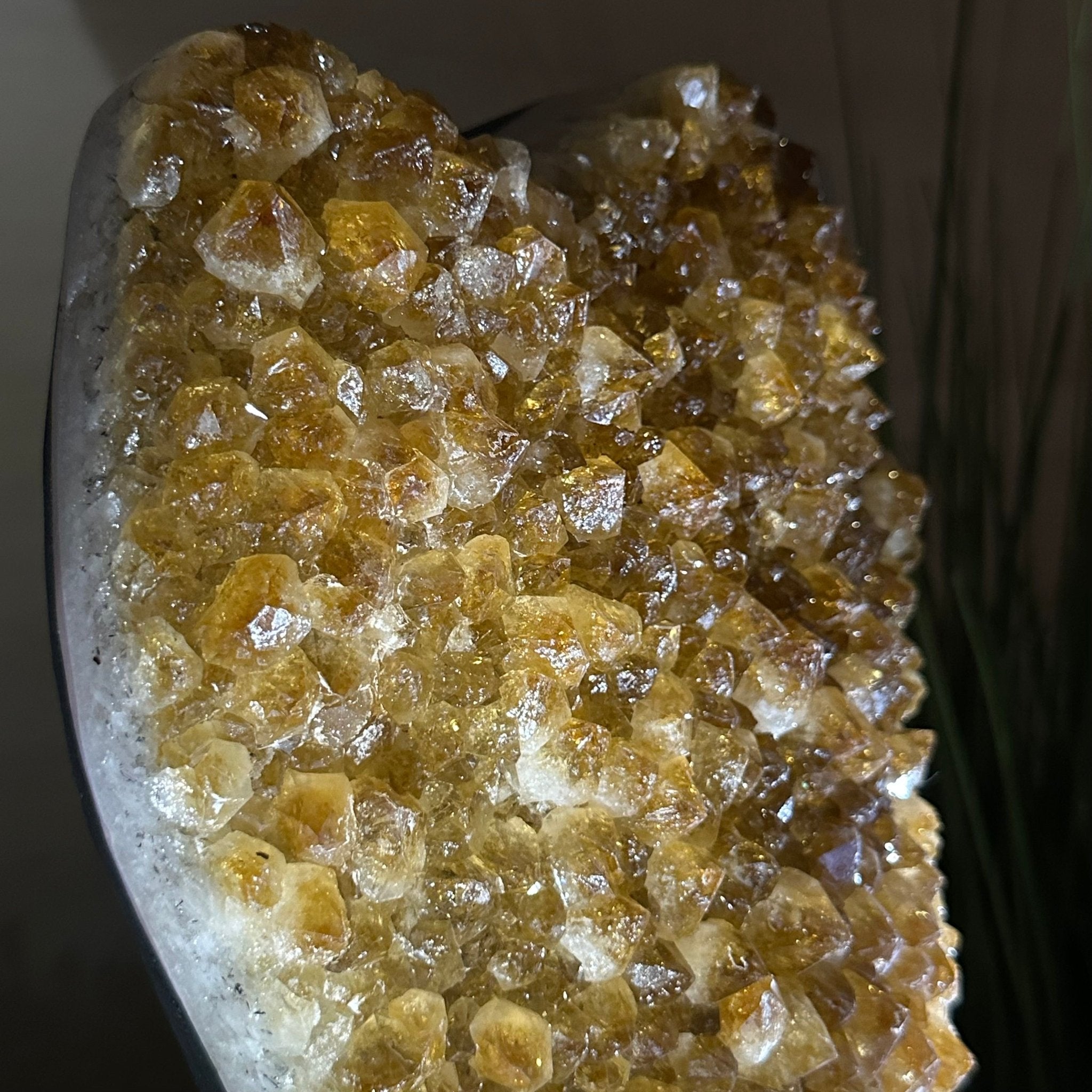Extra Quality Citrine Cluster on Cement Base, 21.5 lbs and 14.6" Tall 5615 - 0072 - Brazil GemsBrazil GemsExtra Quality Citrine Cluster on Cement Base, 21.5 lbs and 14.6" Tall 5615 - 0072Clusters on Cement Bases5615 - 0072