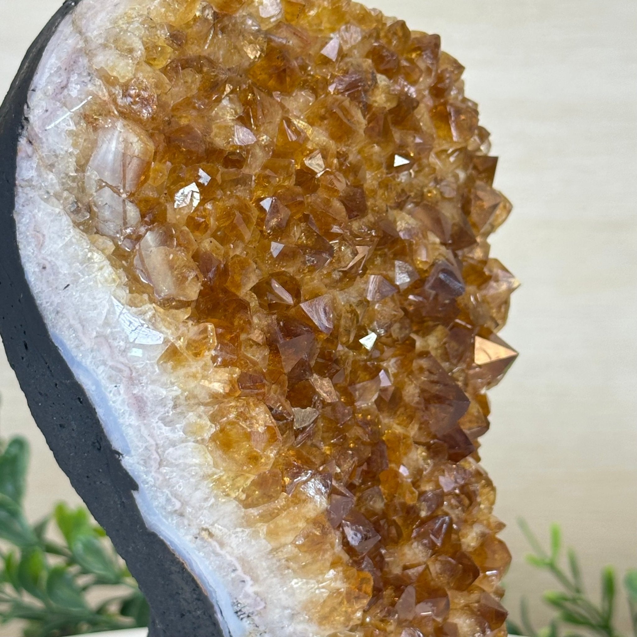 Extra Quality Citrine Cluster on Cement Base, 4.6 lbs and 7.9" Tall 5615 - 0048 - Brazil GemsBrazil GemsExtra Quality Citrine Cluster on Cement Base, 4.6 lbs and 7.9" Tall 5615 - 0048Clusters on Cement Bases5615 - 0048