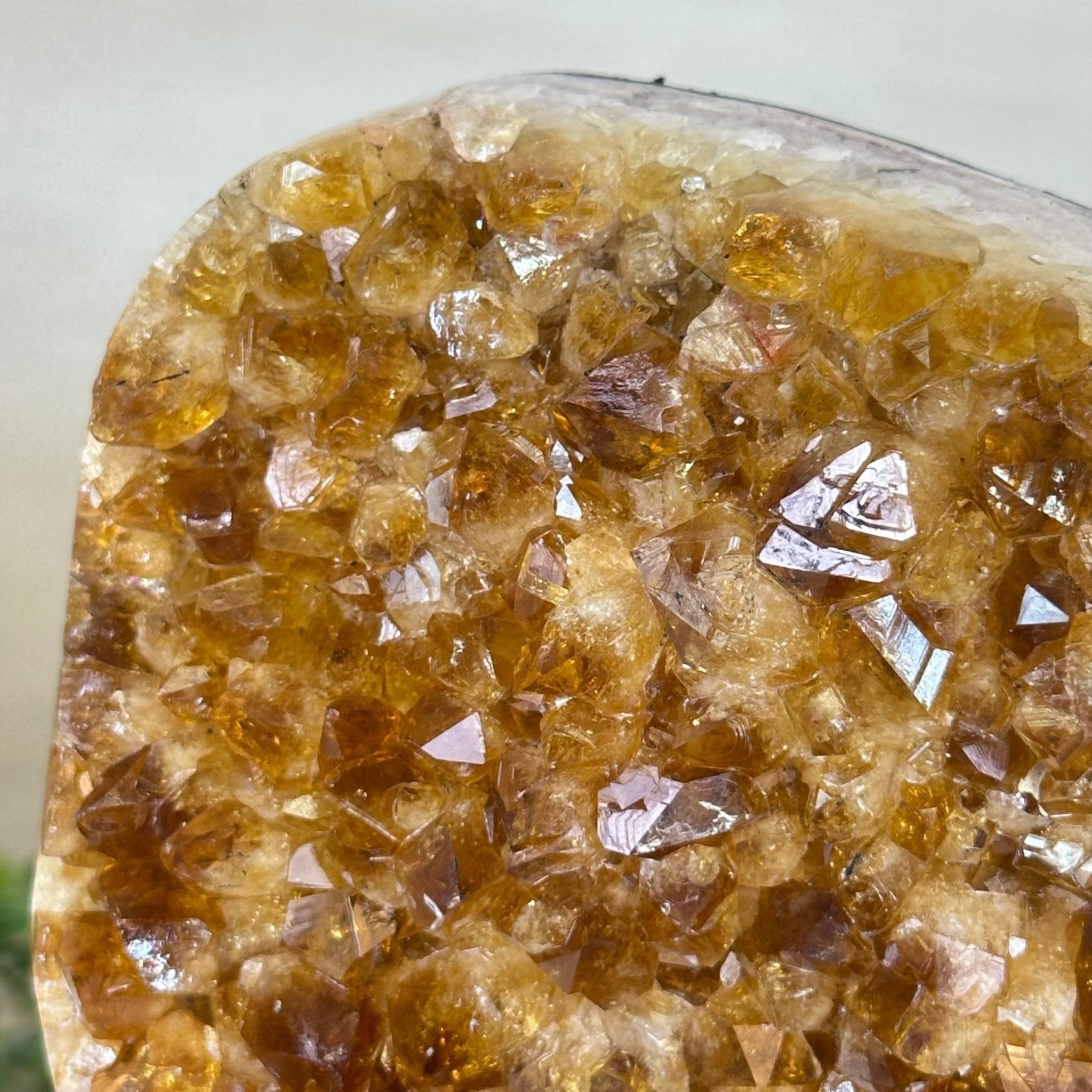Extra Quality Citrine Cluster on Cement Base, 4.6 lbs and 7.9" Tall 5615 - 0048 - Brazil GemsBrazil GemsExtra Quality Citrine Cluster on Cement Base, 4.6 lbs and 7.9" Tall 5615 - 0048Clusters on Cement Bases5615 - 0048