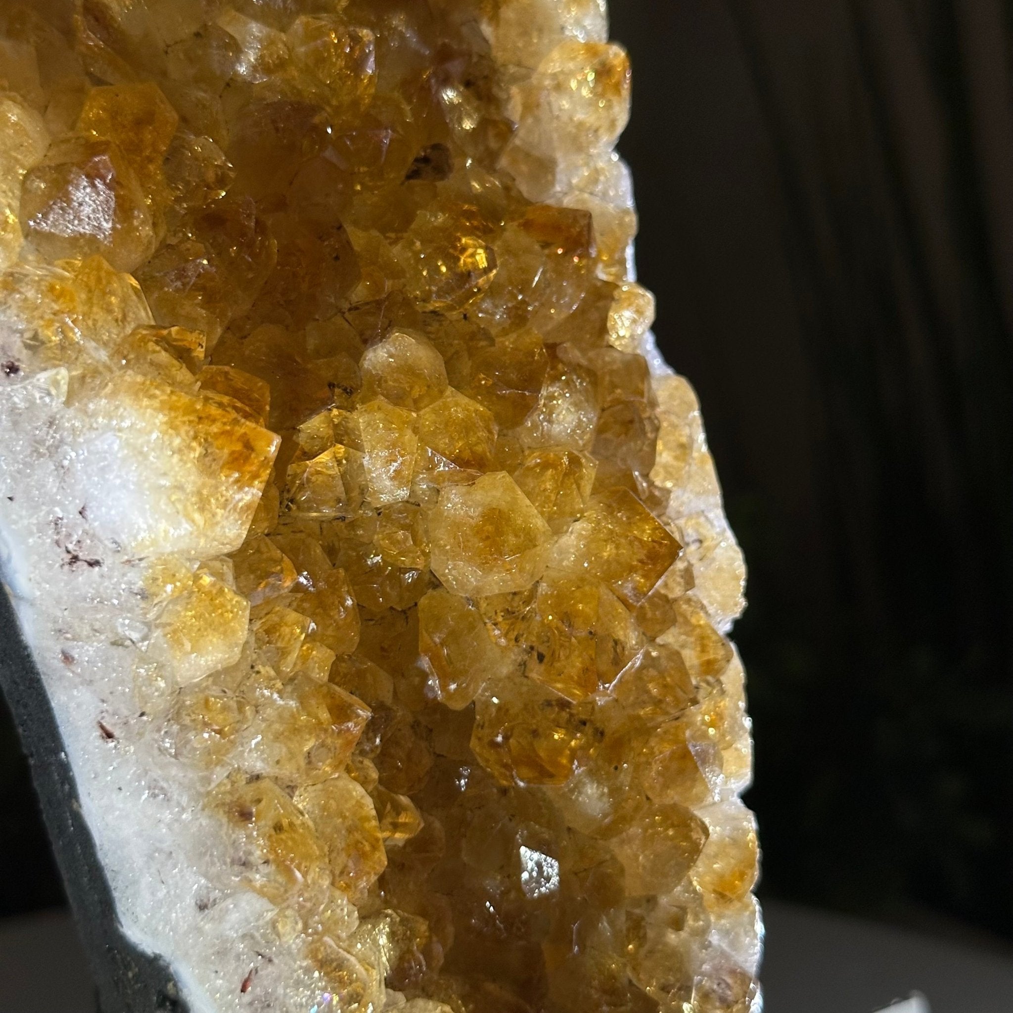 Extra Quality Citrine Cluster on Cement Base, 4.6 lbs and 8.2" Tall 5615 - 0047 - Brazil GemsBrazil GemsExtra Quality Citrine Cluster on Cement Base, 4.6 lbs and 8.2" Tall 5615 - 0047Clusters on Cement Bases5615 - 0047