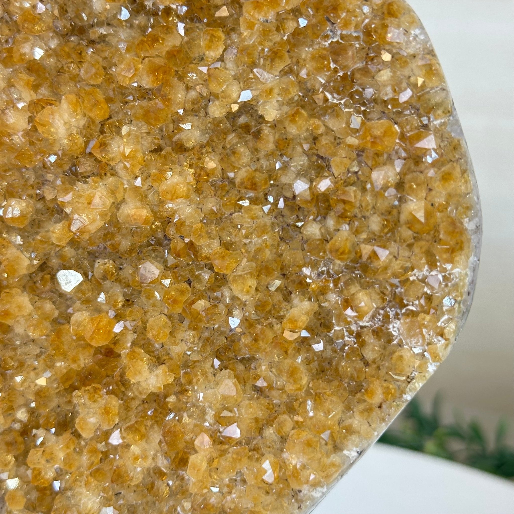 Extra Quality Citrine Cluster on Cement Base, 5 lbs and 8.7" Tall 5615 - 0049 - Brazil GemsBrazil GemsExtra Quality Citrine Cluster on Cement Base, 5 lbs and 8.7" Tall 5615 - 0049Clusters on Cement Bases5615 - 0049