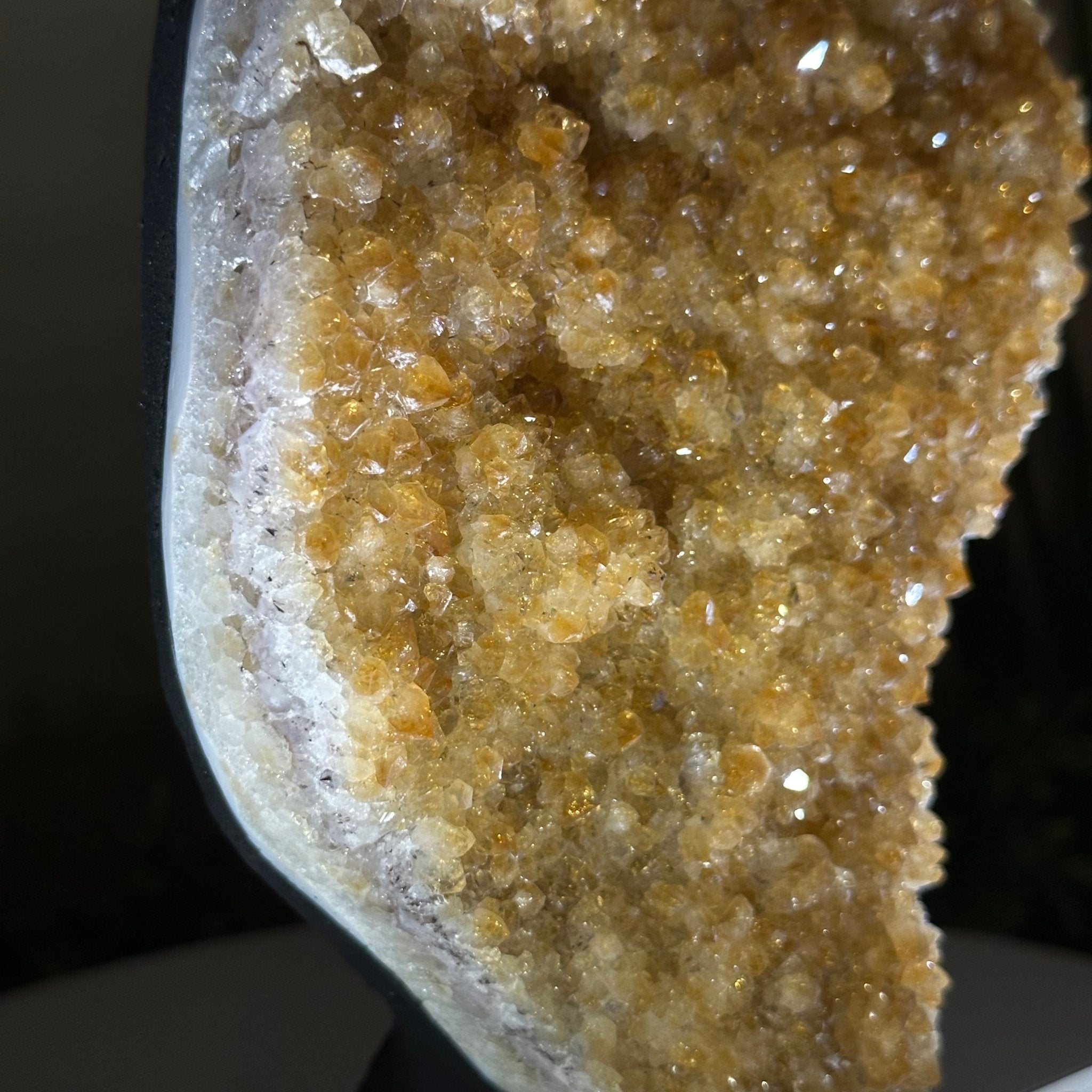 Extra Quality Citrine Cluster on Cement Base, 5 lbs and 9.2" Tall 5615 - 0050 - Brazil GemsBrazil GemsExtra Quality Citrine Cluster on Cement Base, 5 lbs and 9.2" Tall 5615 - 0050Clusters on Cement Bases5615 - 0050